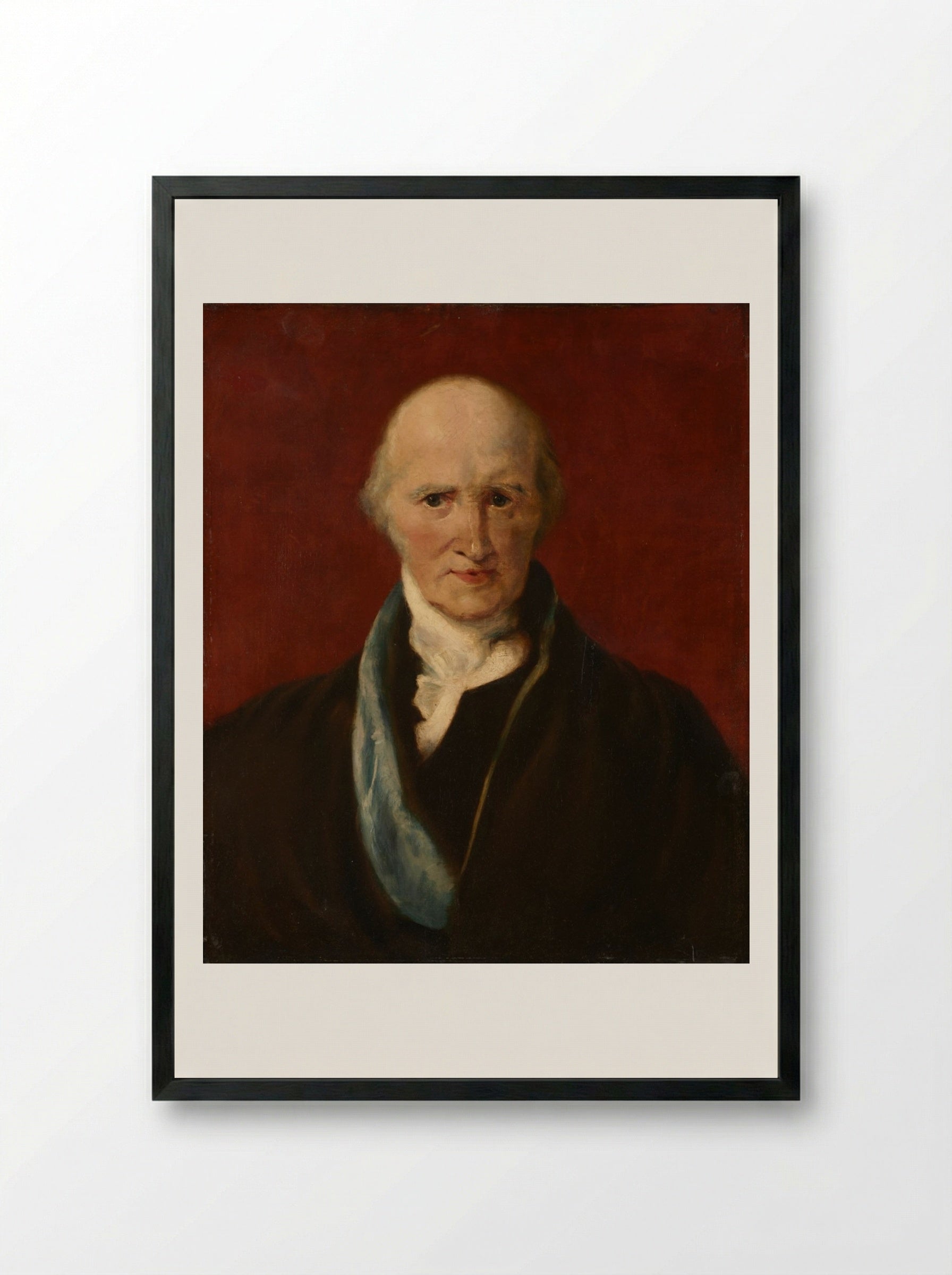 Portrait of Benjamin West - Thomas Lawrence - Framed Print Black