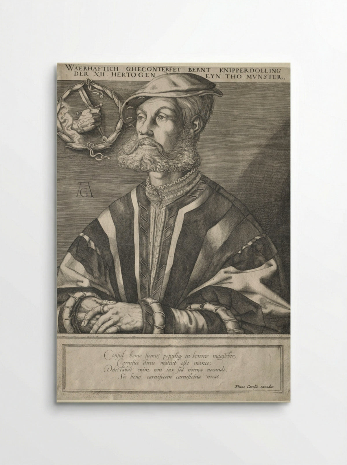 Portrait of Bernard Knipperdolling - Jan Muller - Poster