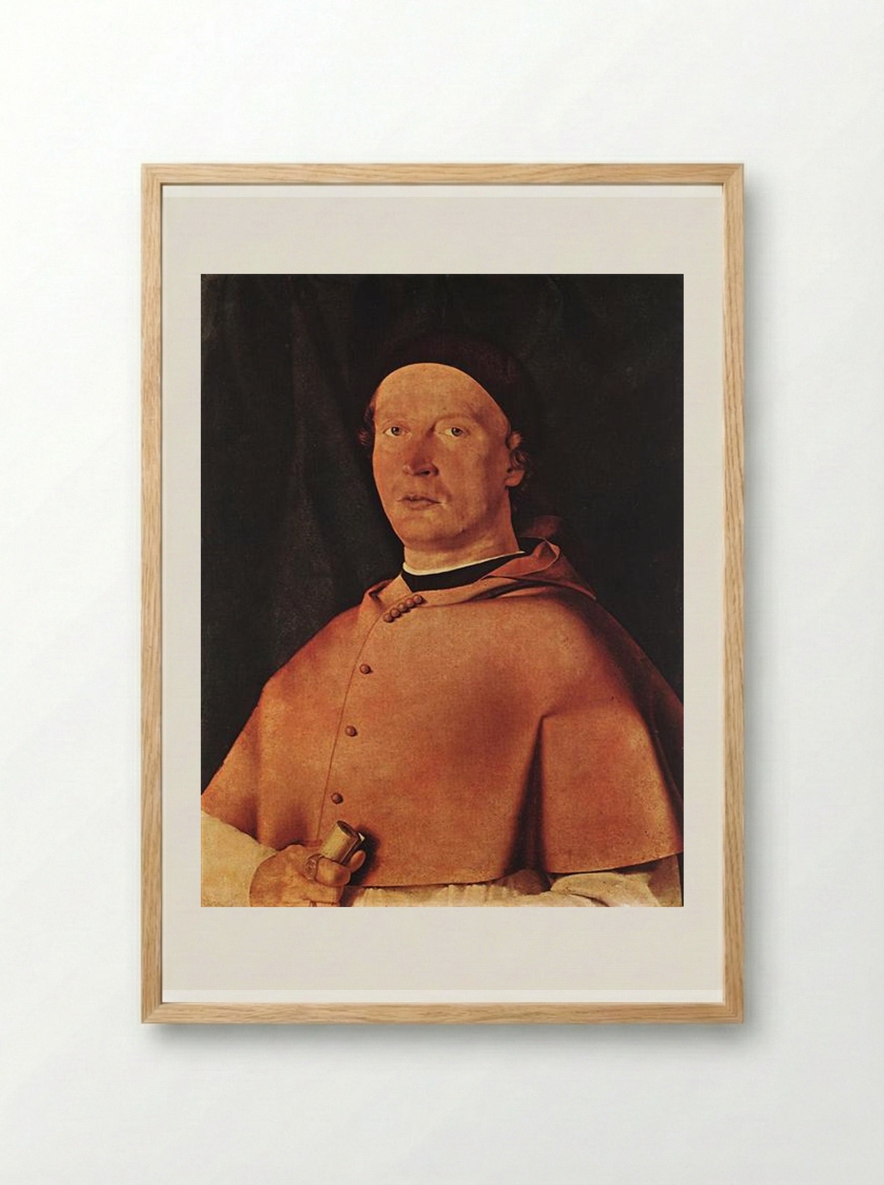 Portrait of Bishop Bernardo de' Rossi - Lorenzo Lotto - Framed Print Wood