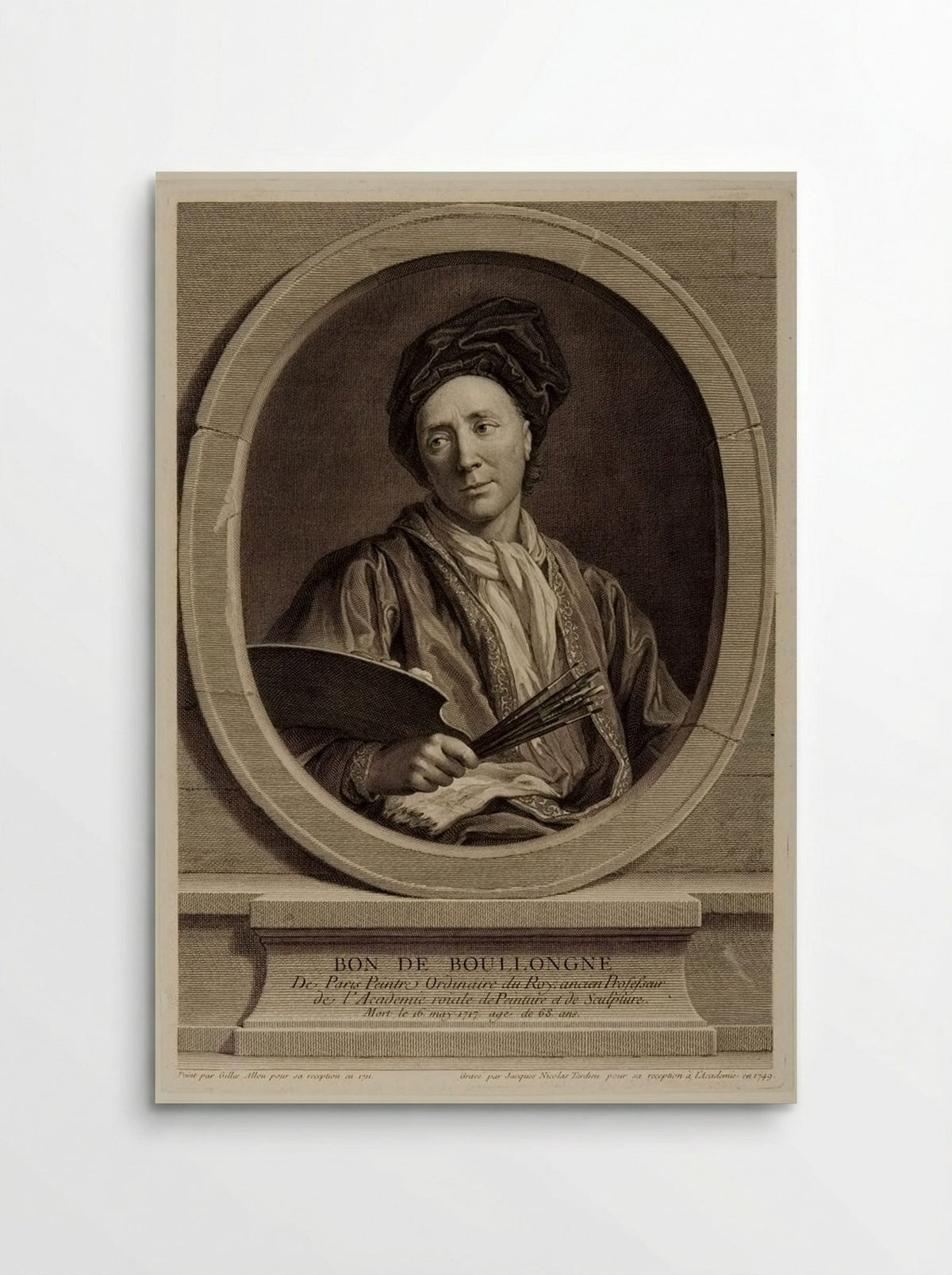 Portrait of Bon de Boullongne - Jacques Nicolas Tardieu - Poster