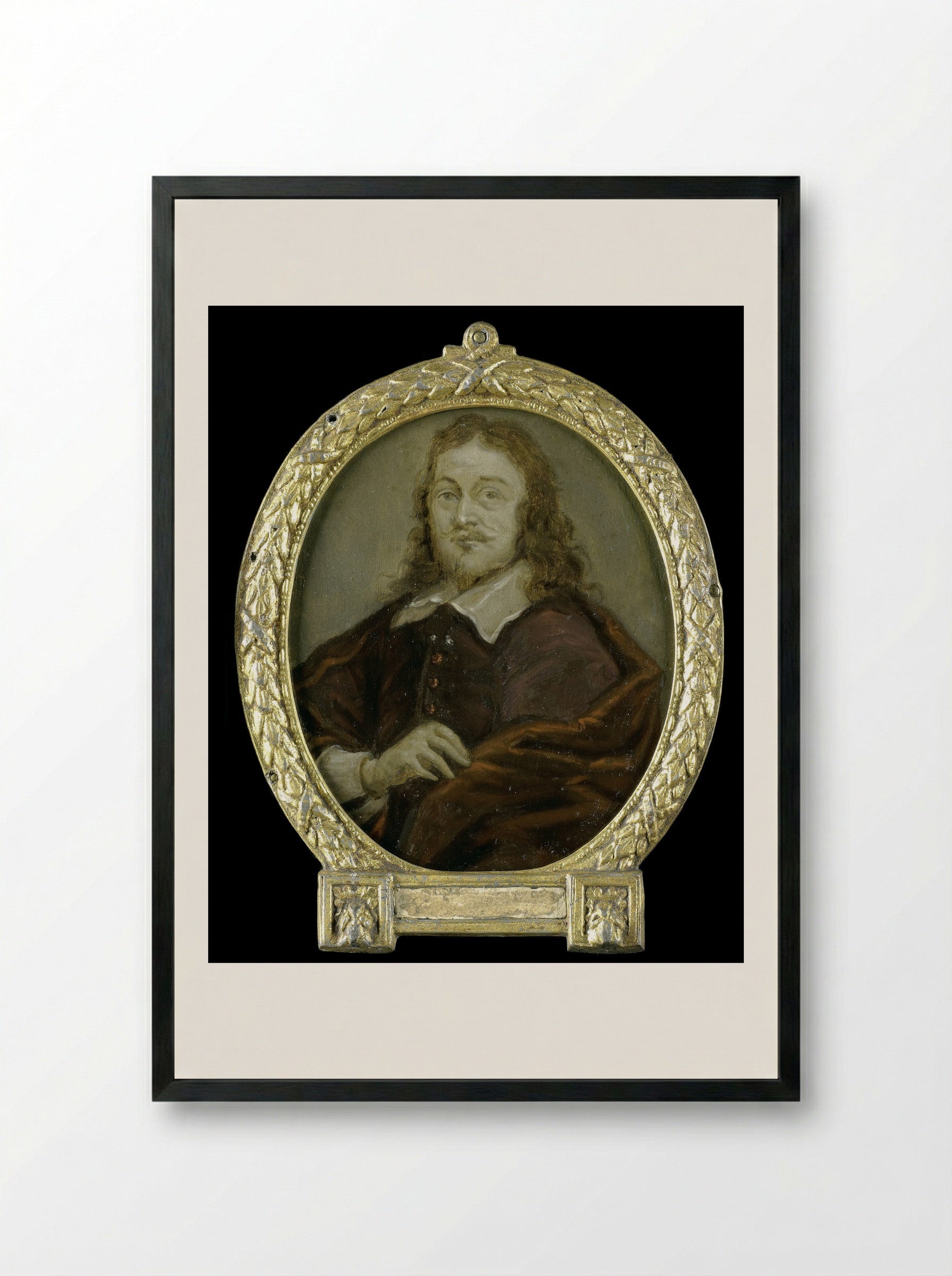 Portrait of Bonaventura Peeters I - Arnoud van Halen - Framed Print Black