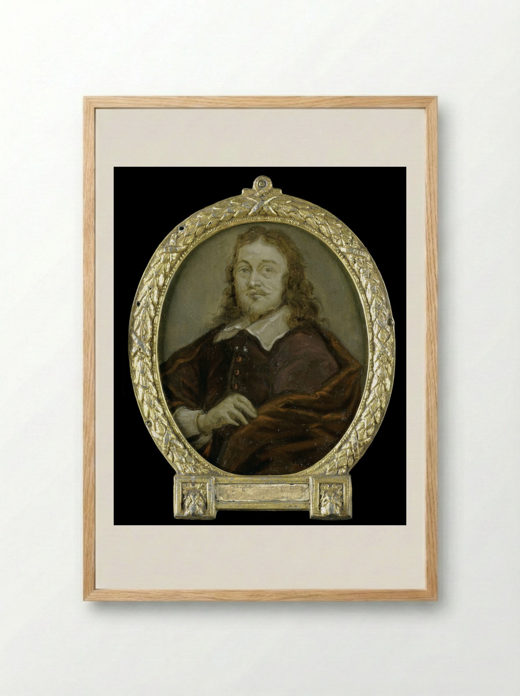 Portrait of Bonaventura Peeters I - Arnoud van Halen - Framed Print Wood