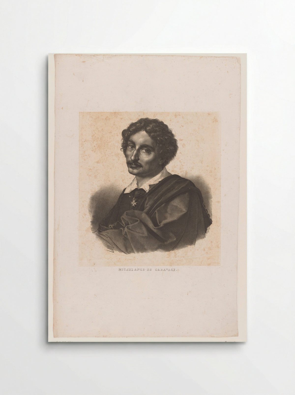 Portrait of Caravaggio - François Jean Villain - Poster