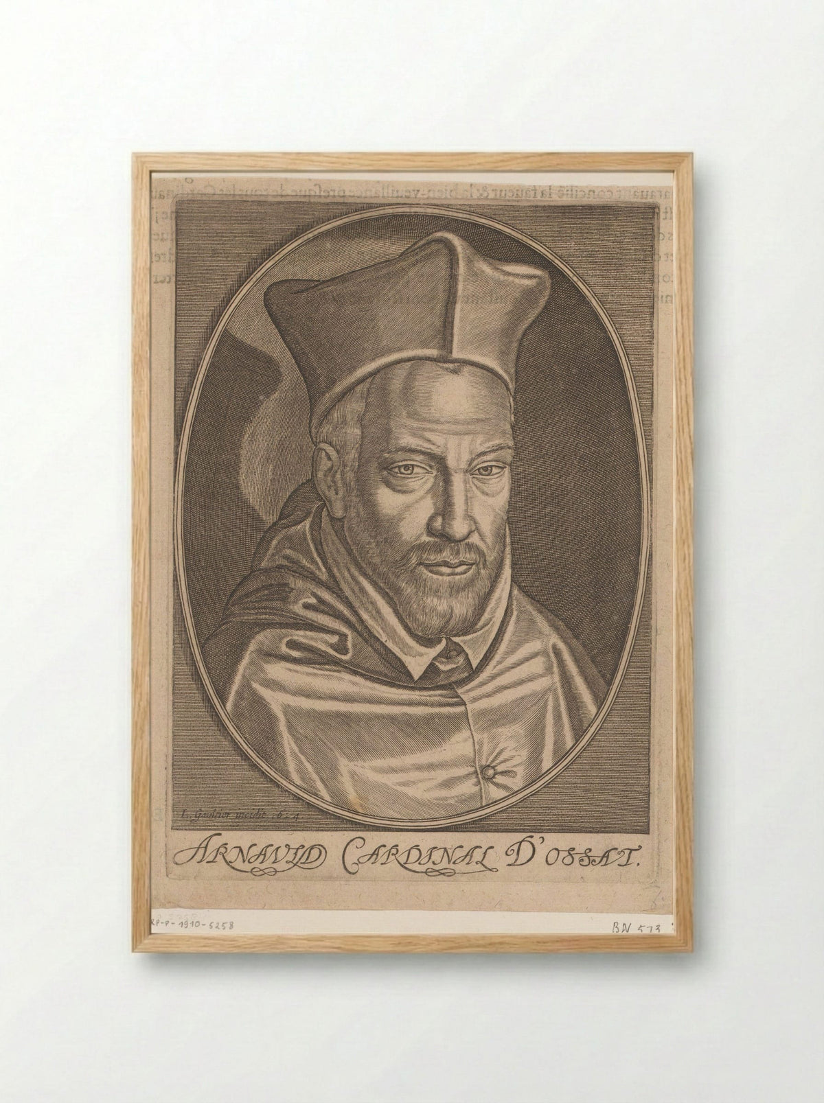 Portrait of Cardinal Arnaud d'Ossat - Leonard Gaultier - Framed Print Wood