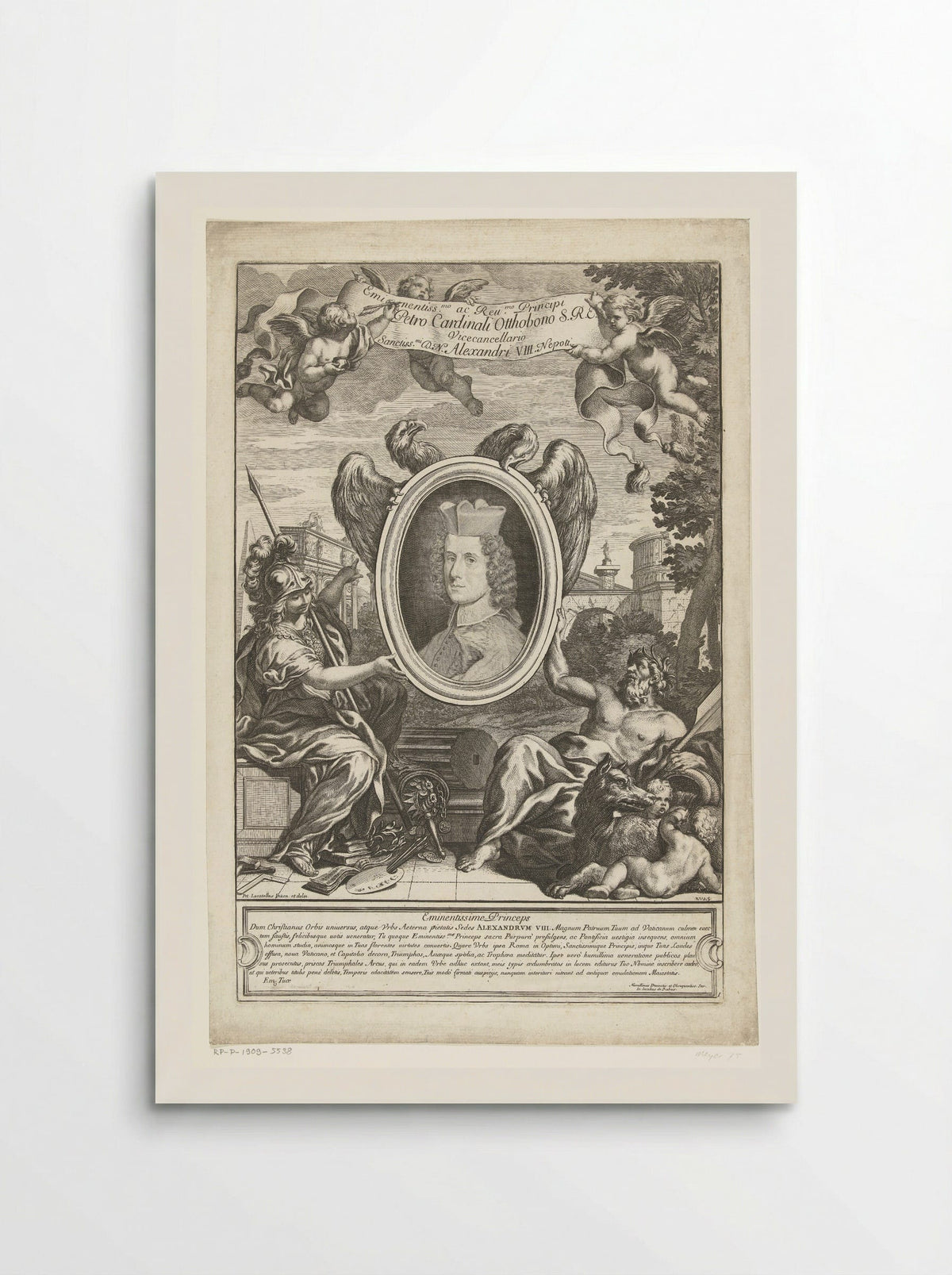 Portrait of Cardinal Pietro Ottoboni - Giovanni Giacomo de' Rossi - Poster