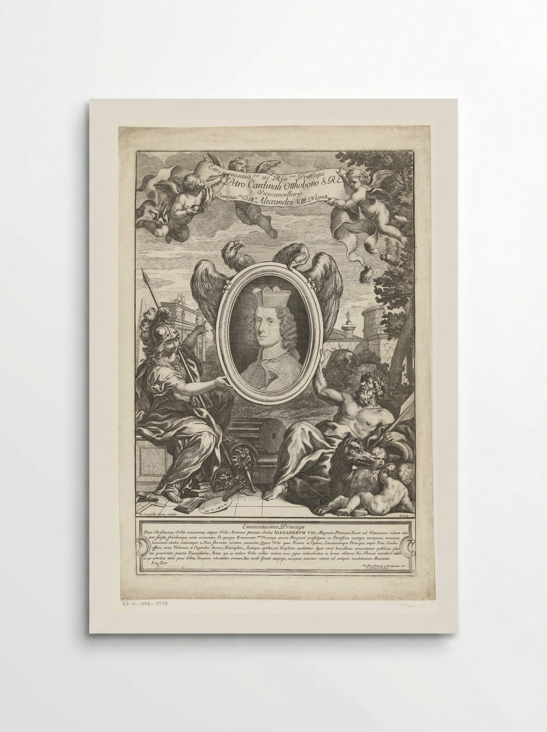 Portrait of Cardinal Pietro Ottoboni - Giovanni Giacomo de' Rossi - Poster