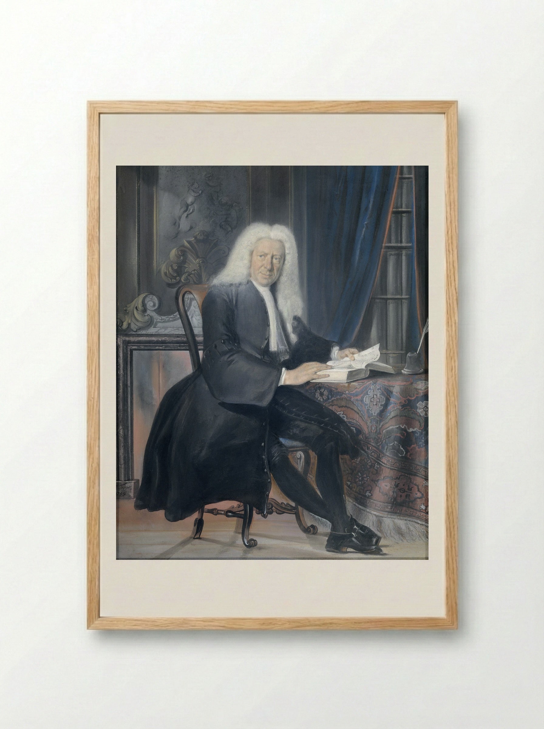Portrait of Carel Bouman - Cornelis Troost - Framed Print Wood