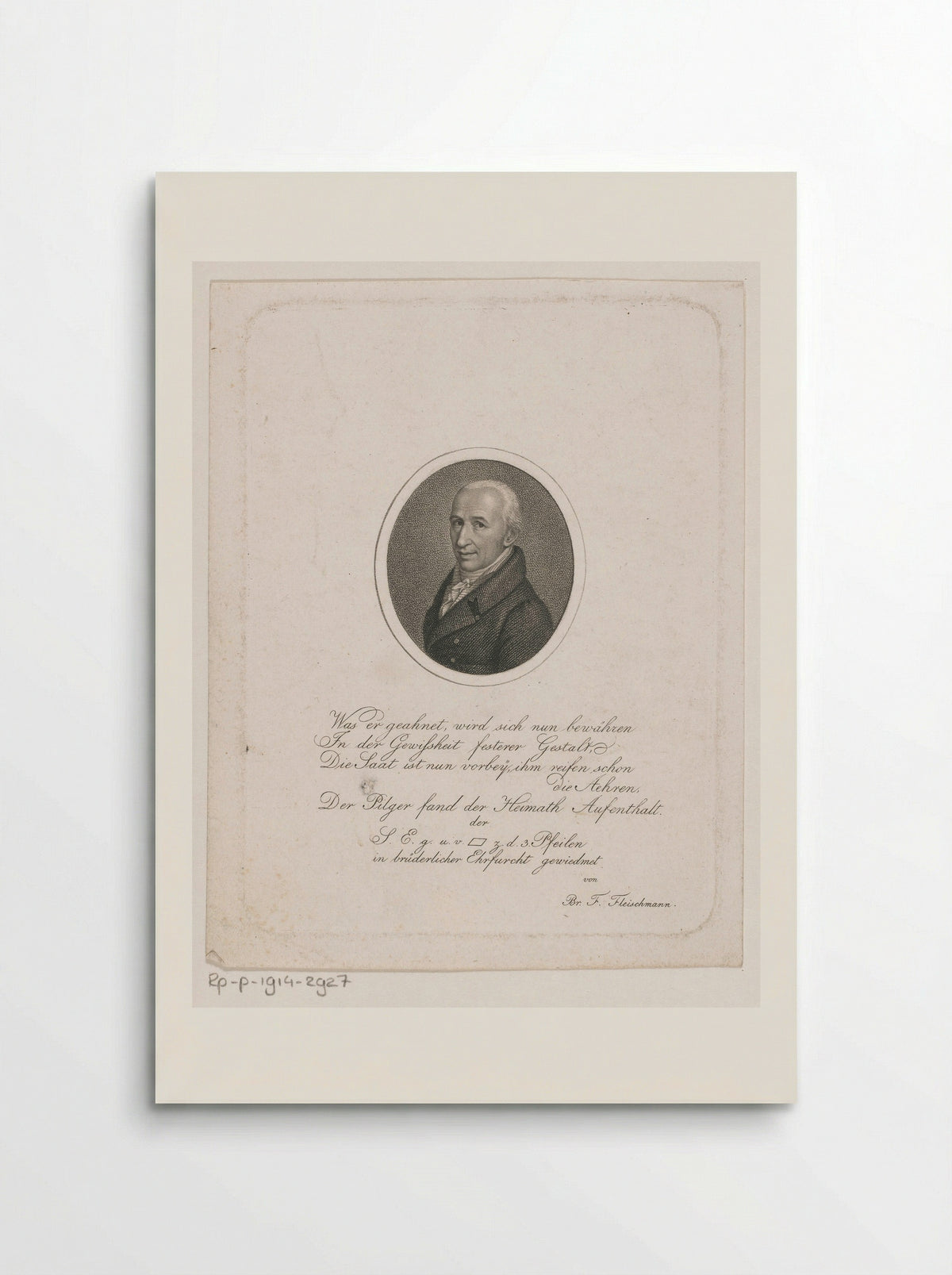 Portrait of Carl Philipp von Schwarzenberg - Friedrich Fleischmann - Poster