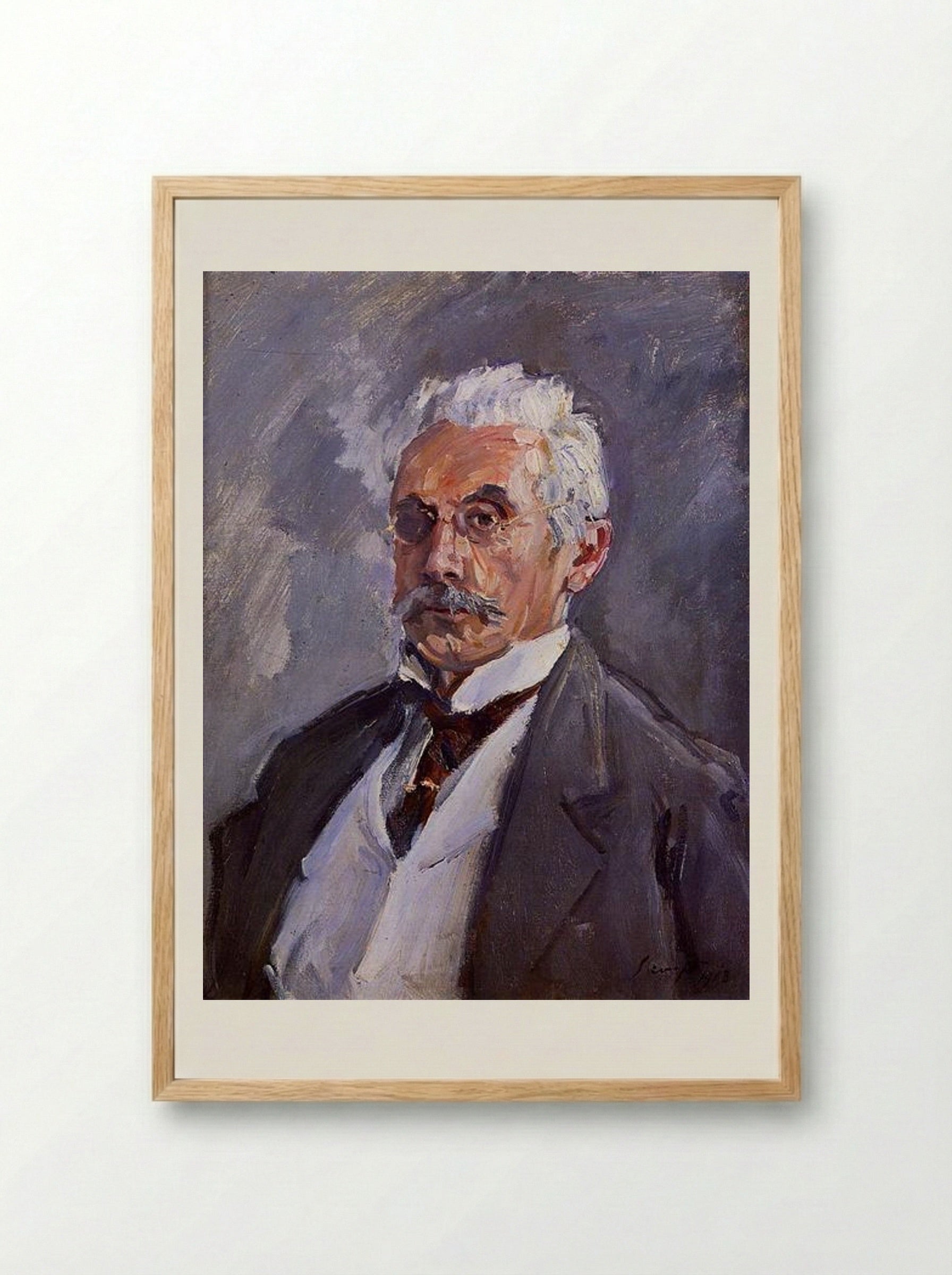 Portrait of Carl Steinbart - Max Slevogt - Framed Print Wood