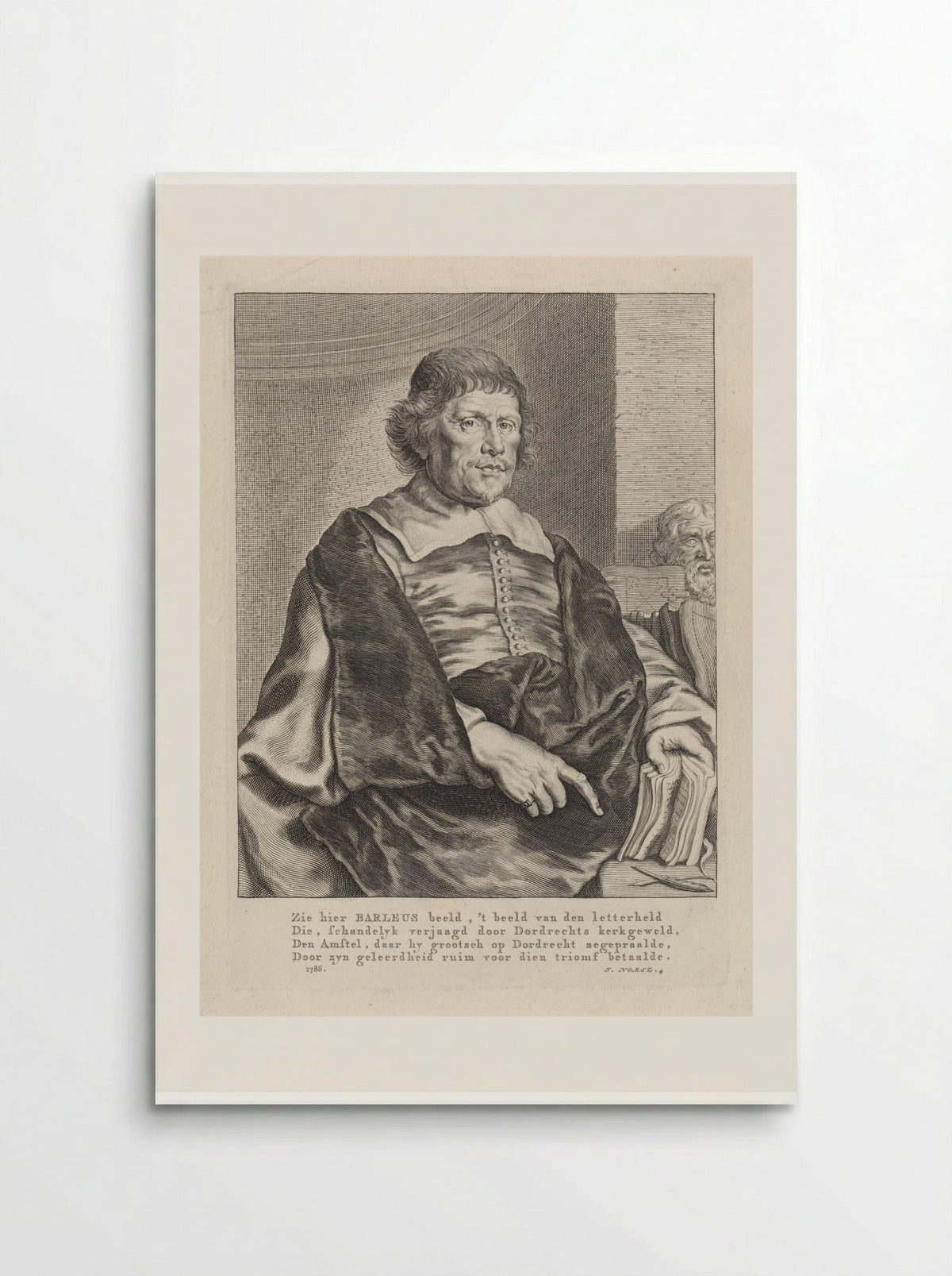 Portrait of Caspar van Baerle - Theodor Matham - Poster