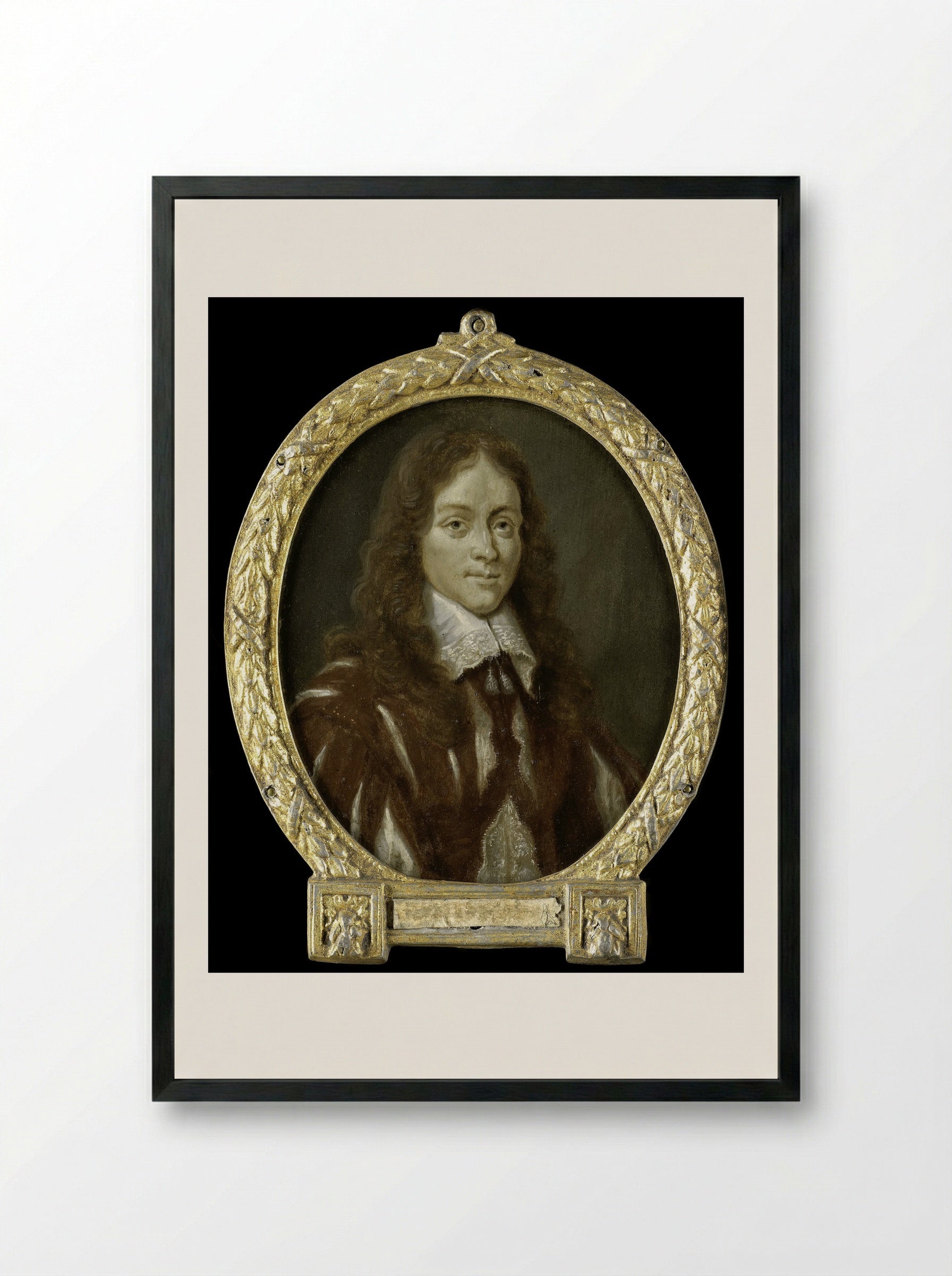 Portrait of Caspar van Kinschot - Arnoud van Halen - Framed Print Black