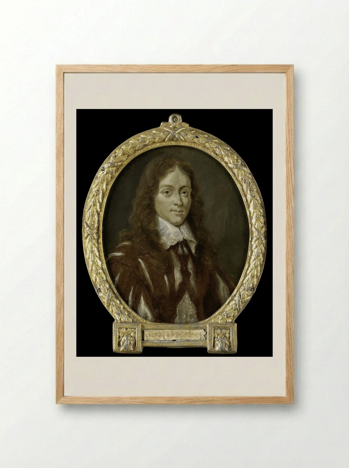 Portrait of Caspar van Kinschot - Arnoud van Halen - Framed Print Wood
