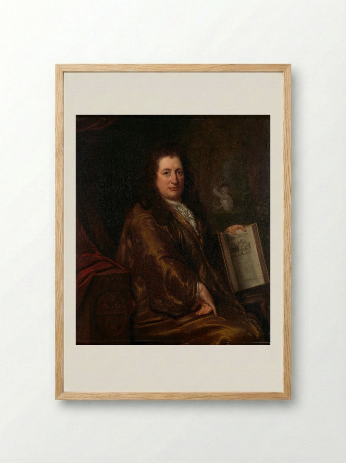 Portrait of Casparus Commelin - David van der Plas - Framed Print Wood