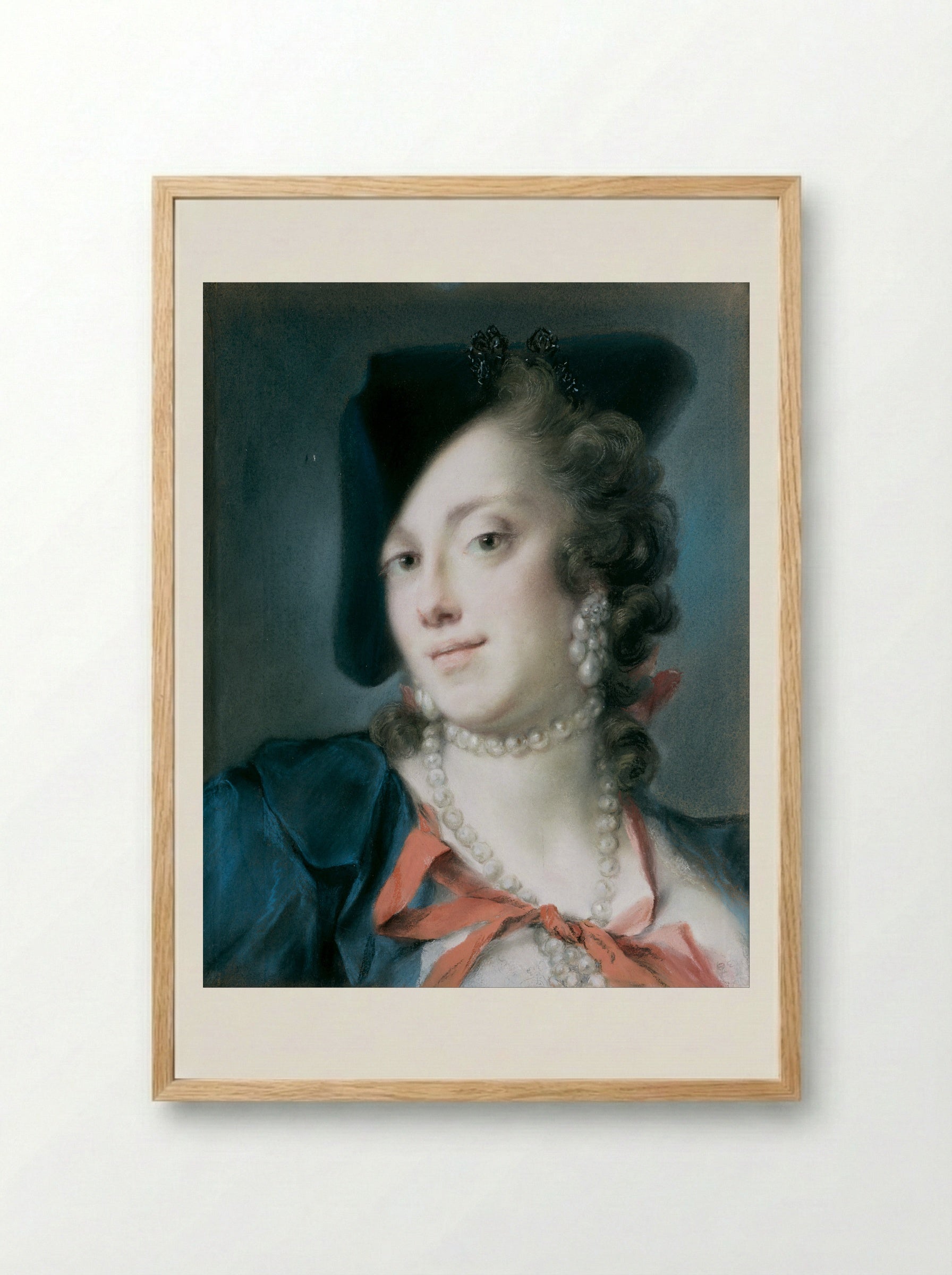 Portrait of Caterina Sagredo Barbarigo - Rosalba Carriera - Framed Print Wood
