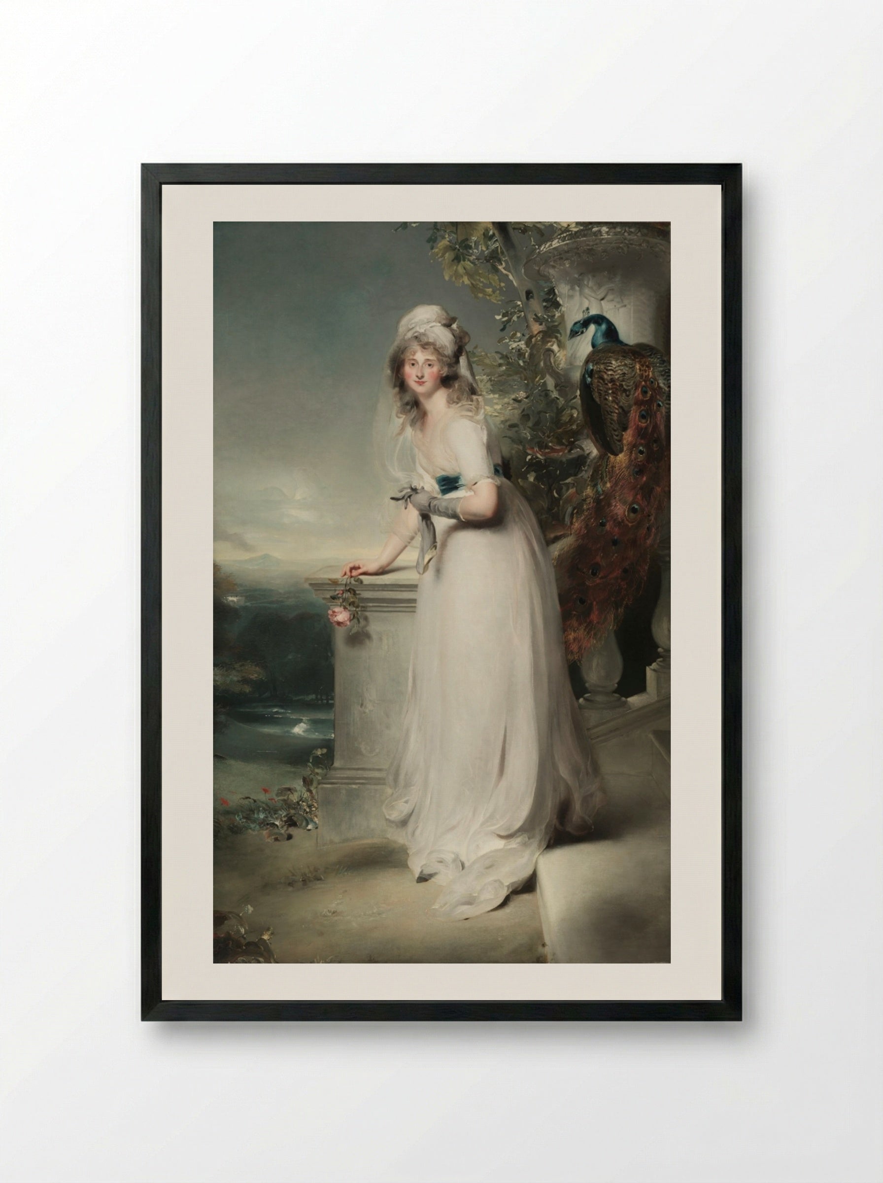 Portrait of Catherine Grey, Lady Manners - Thomas Lawrence - Framed Print Black
