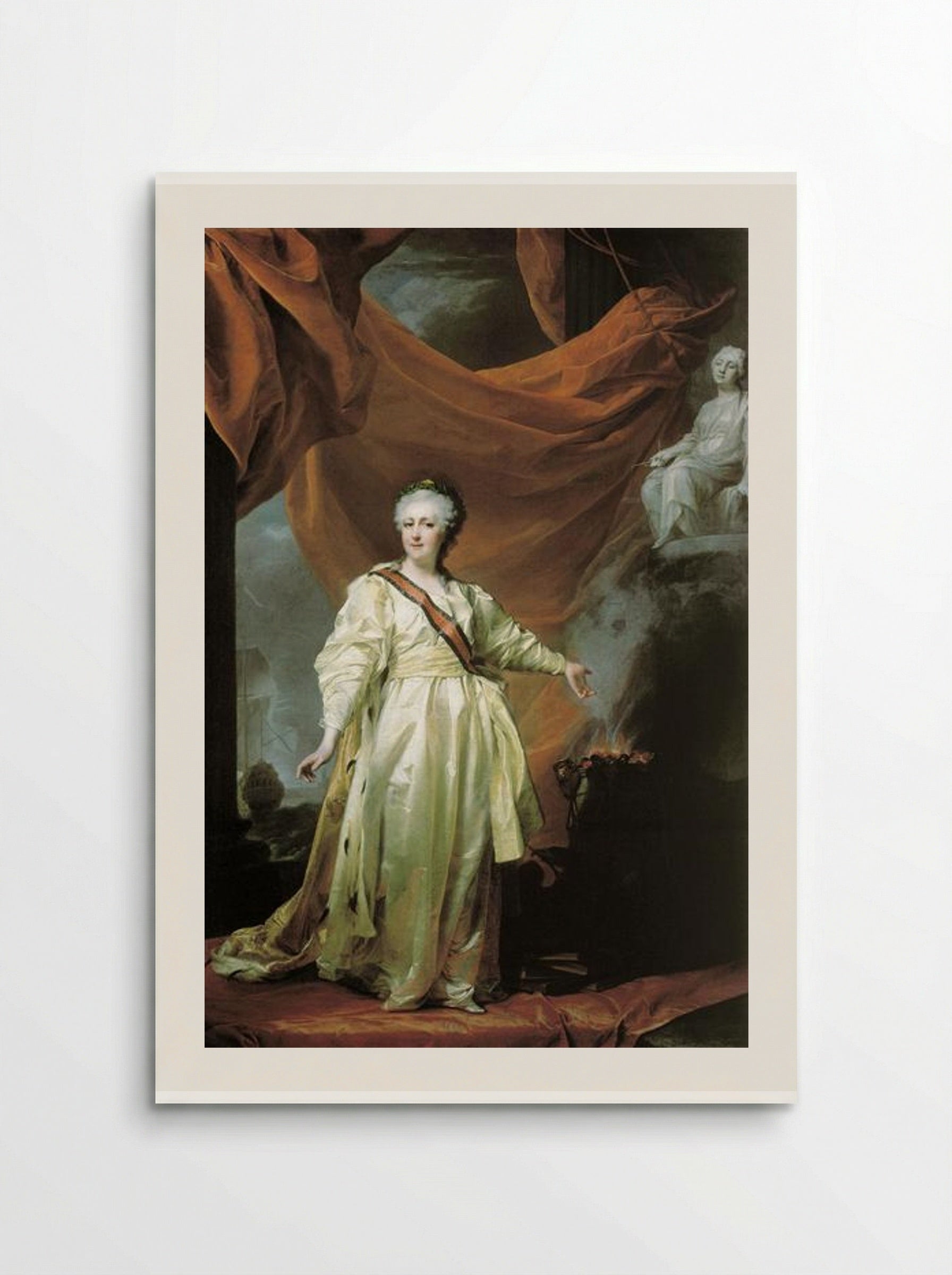 Portrait of Catherine II as Legislator in the Temple of the Goddess of Justice - Dmitry Levitzky - Poster