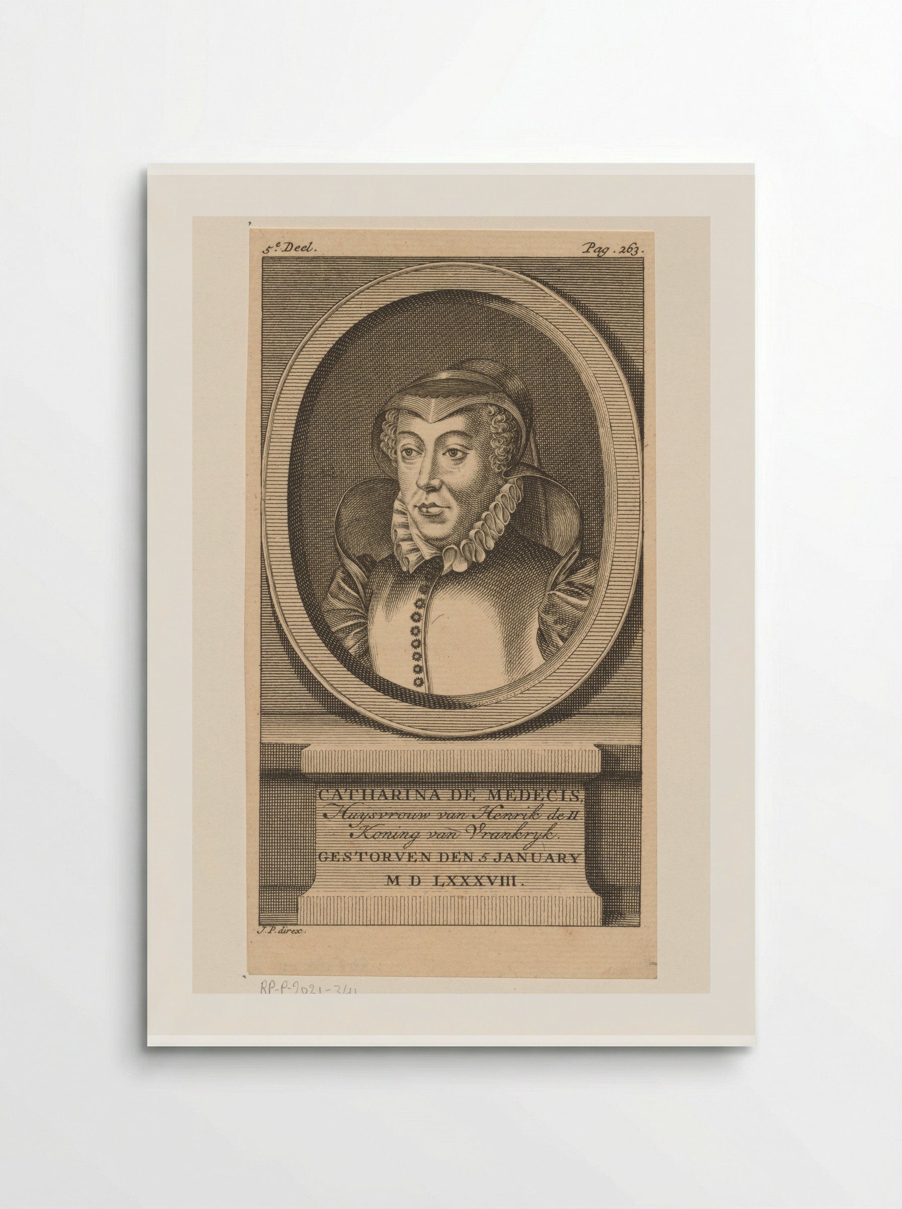 Portrait of Catherine de' Medici - Jan Punt - Poster