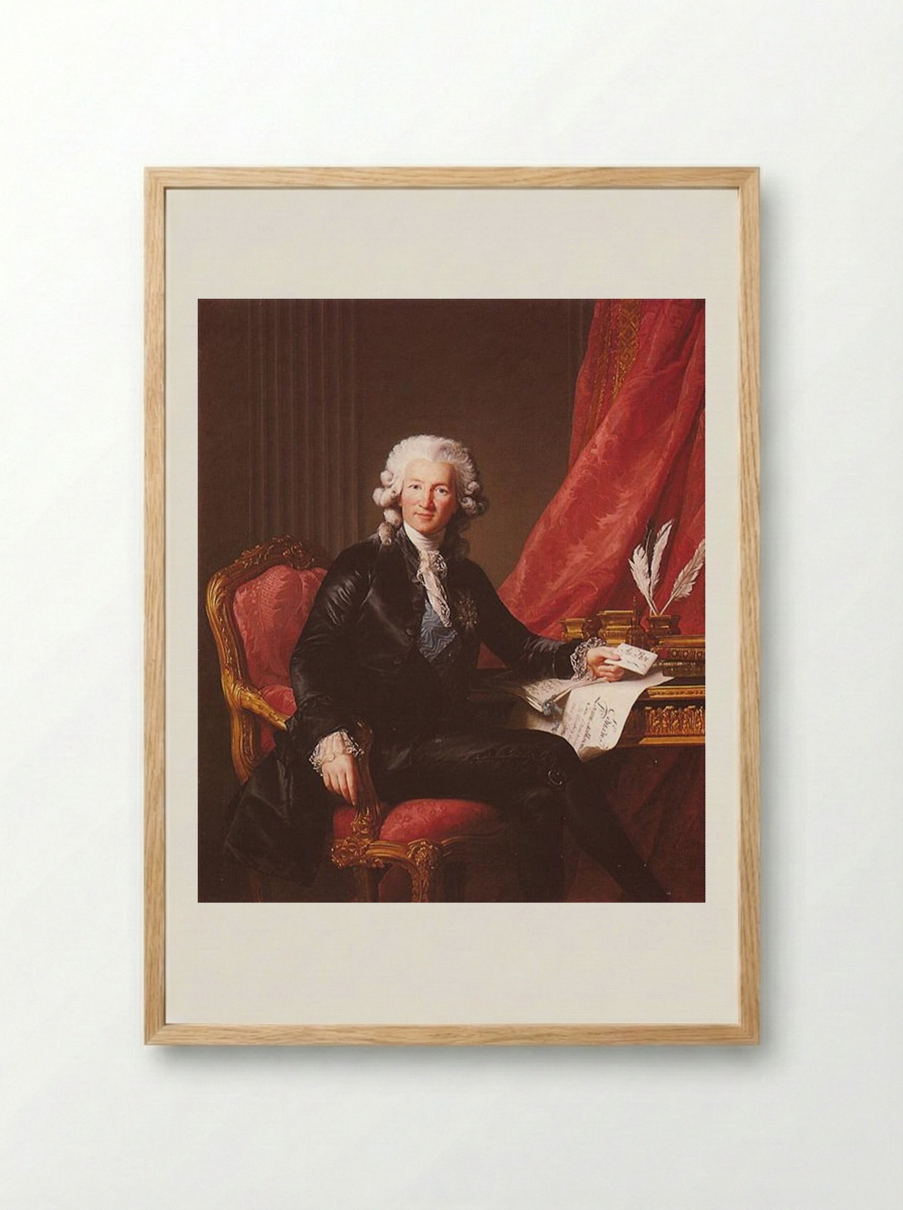 Portrait of Charles Alexandre de Calonne - Louise Elisabeth Vigée Le Brun - Framed Print Wood