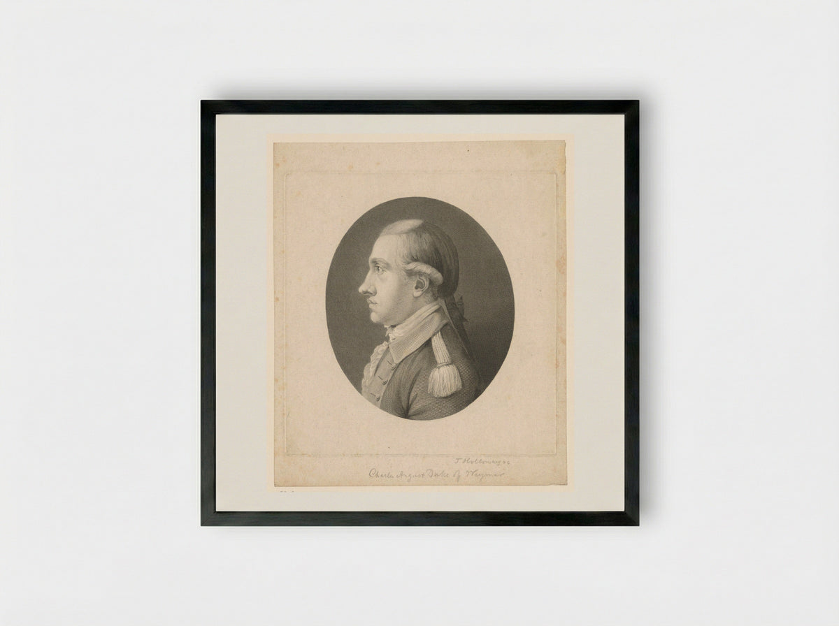 Portrait of Charles Augustus, Duke of Saxe-Weimar-Eisenach - Thomas Holloway - Framed Print Black