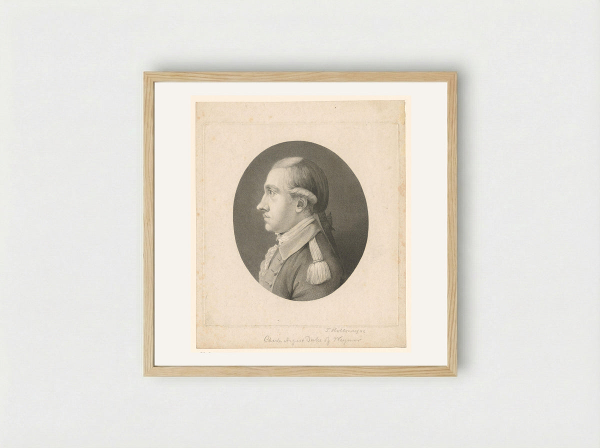 Portrait of Charles Augustus, Duke of Saxe-Weimar-Eisenach - Thomas Holloway - Framed Print Wood