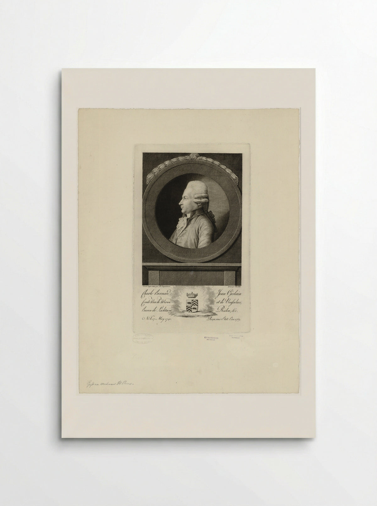 Portrait of Charles Bernard, Count Van de Werve - Andreas Bernardus de Quertenmont - Poster