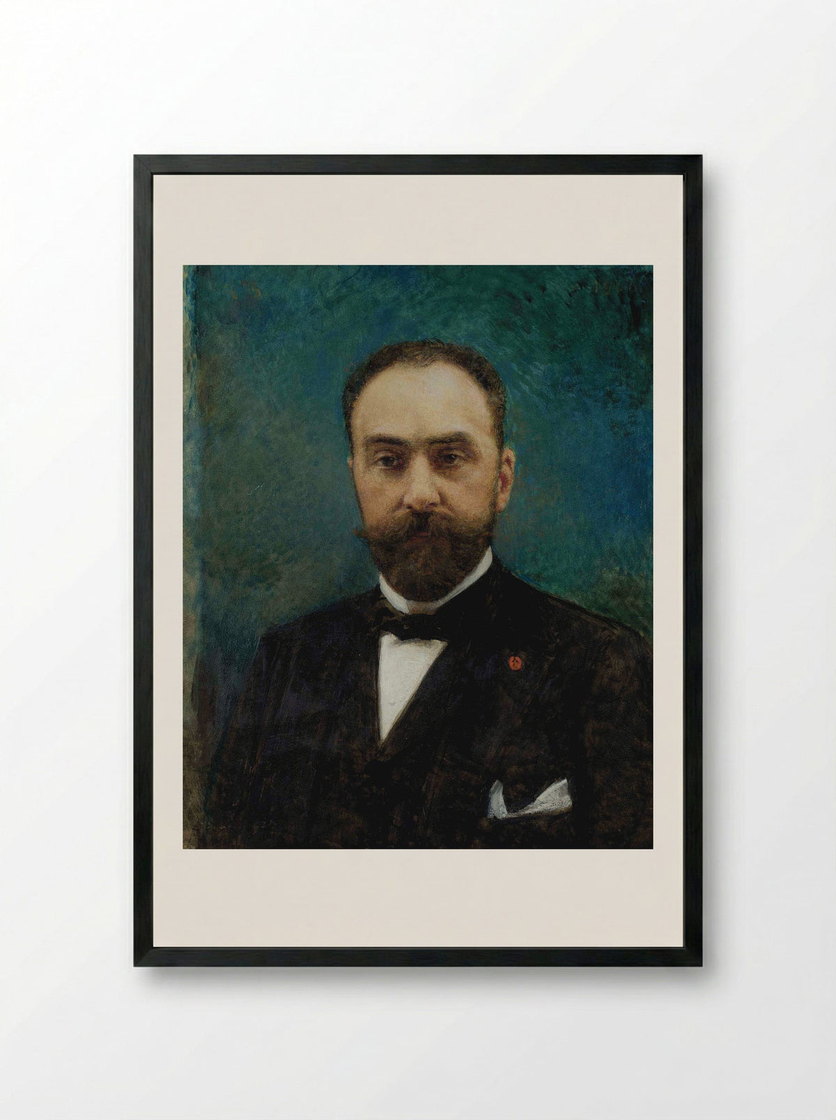 Portrait of Charles Ephrussi - Léon Bonnat - Framed Print Black