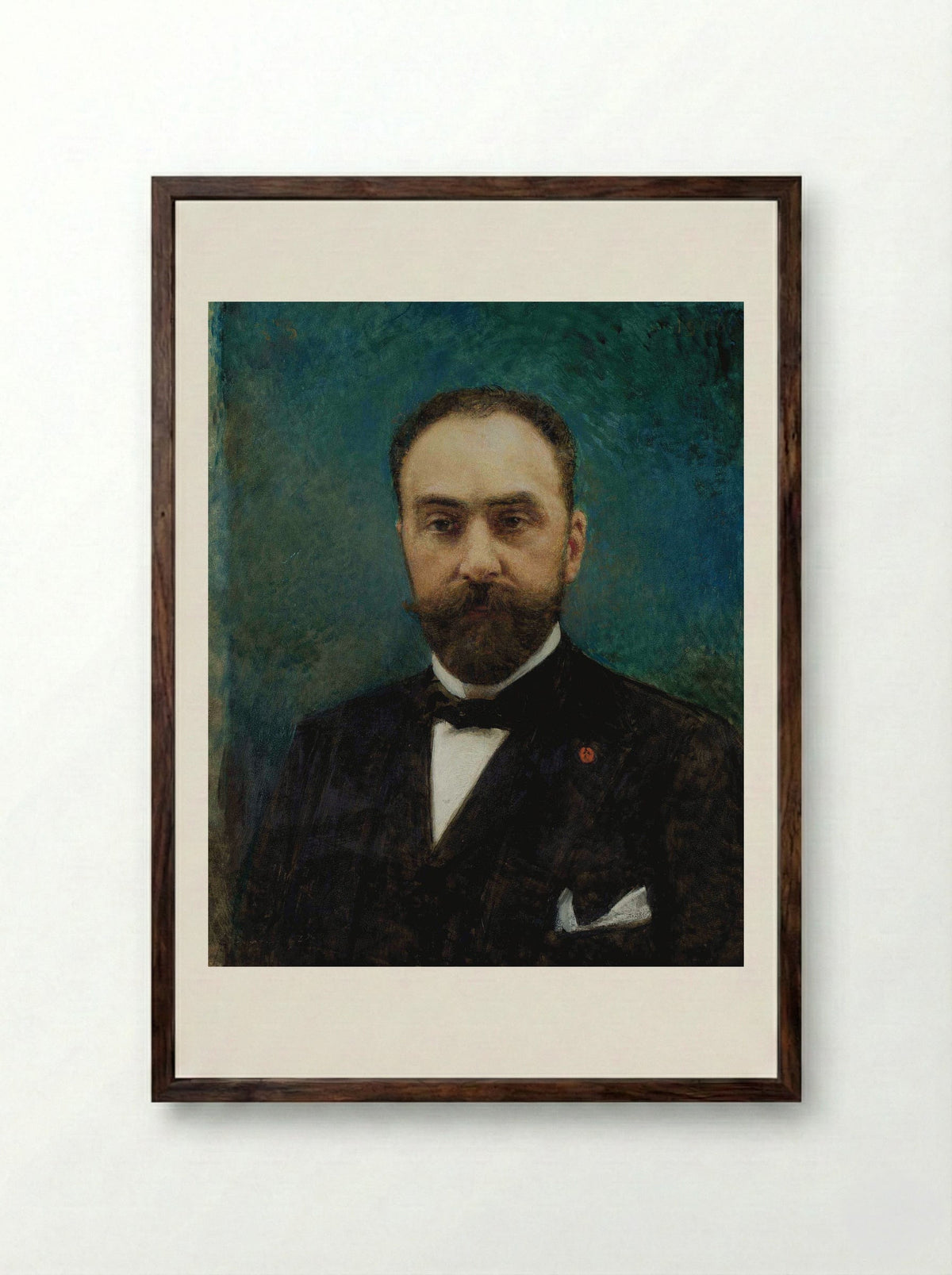 Portrait of Charles Ephrussi - Léon Bonnat - Framed Print Dark Wood