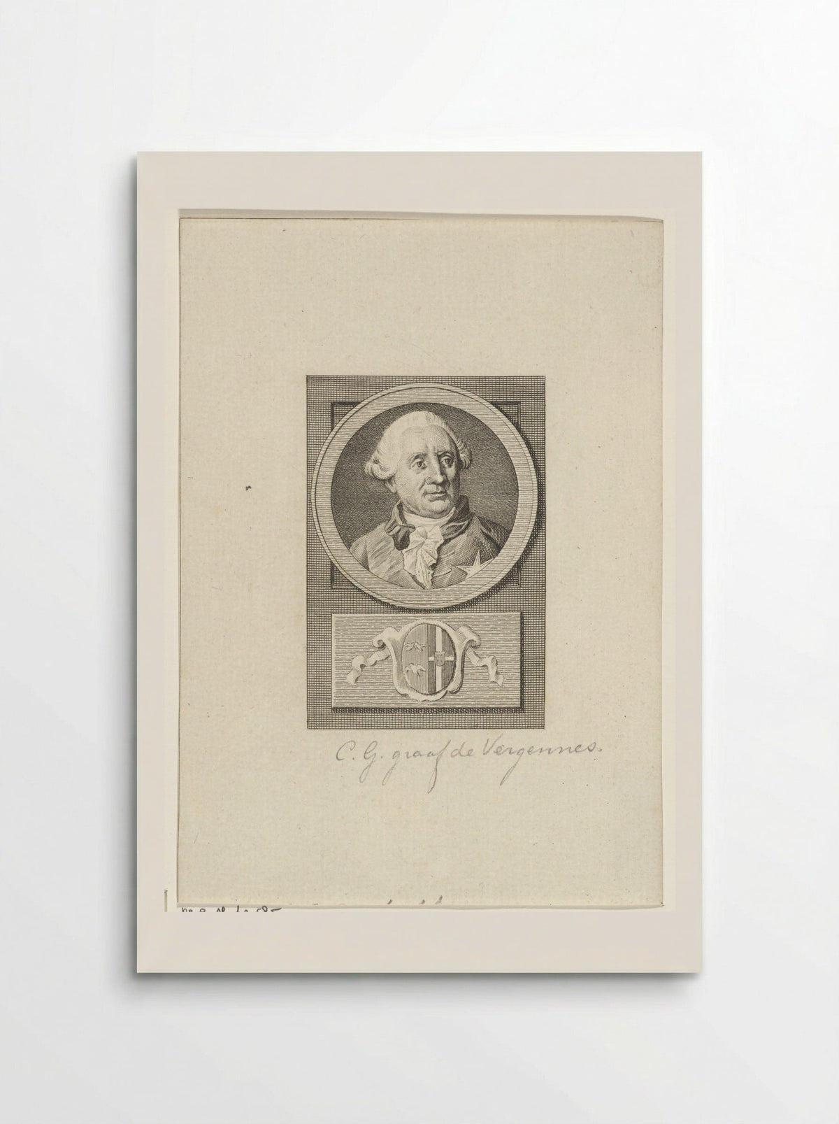 Portrait of Charles Gravier, Count of Vergennes - Reinier Vinkeles - Poster