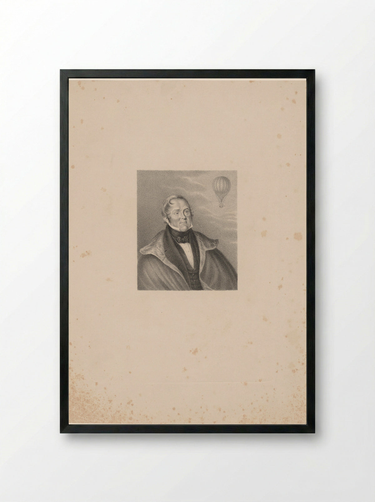 Portrait of Charles Green - George Perfect Harding - Framed Print Black