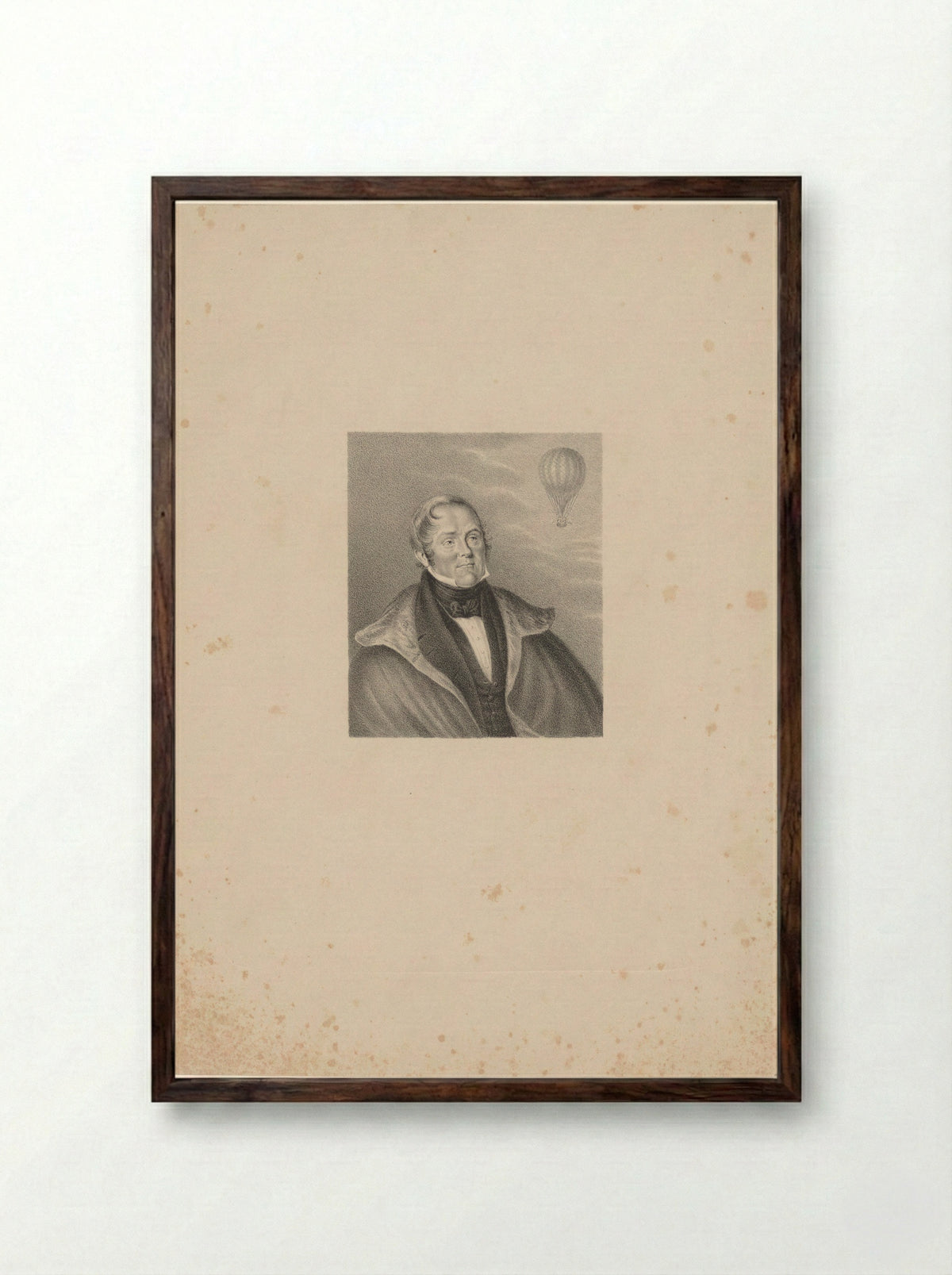 Portrait of Charles Green - George Perfect Harding - Framed Print Dark Wood