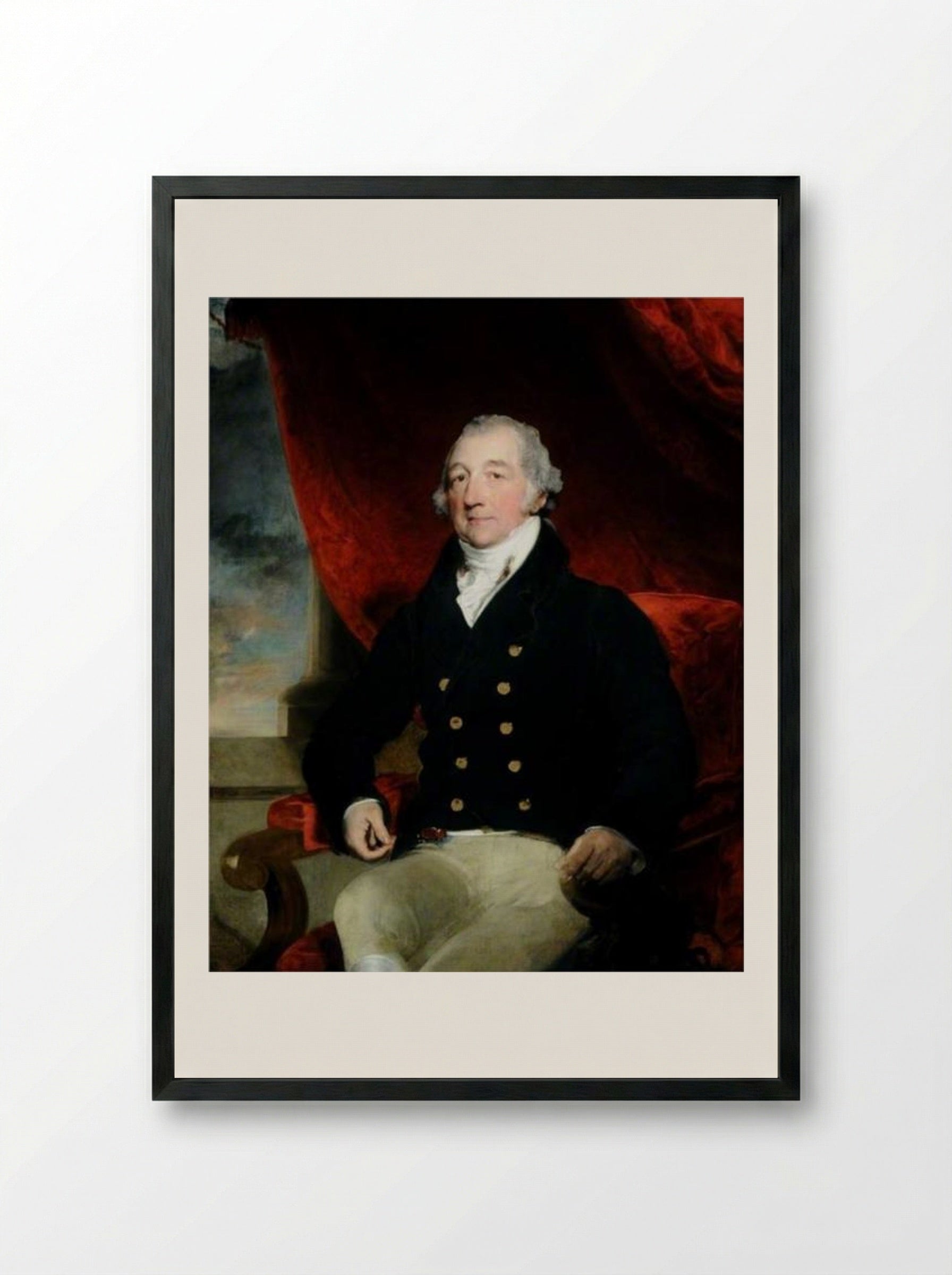 Portrait of Charles Greenwood - Thomas Lawrence - Framed Print Black