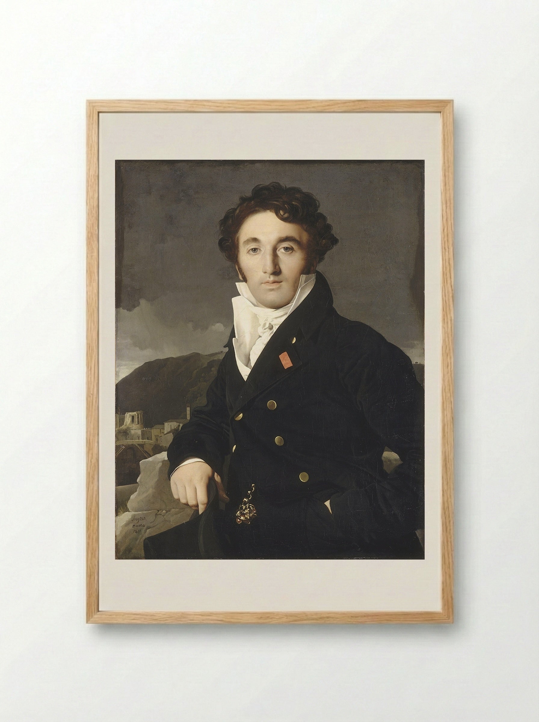 Portrait of Charles-Joseph-Laurent Cordier - Jean Auguste Dominique Ingres - Framed Print Wood