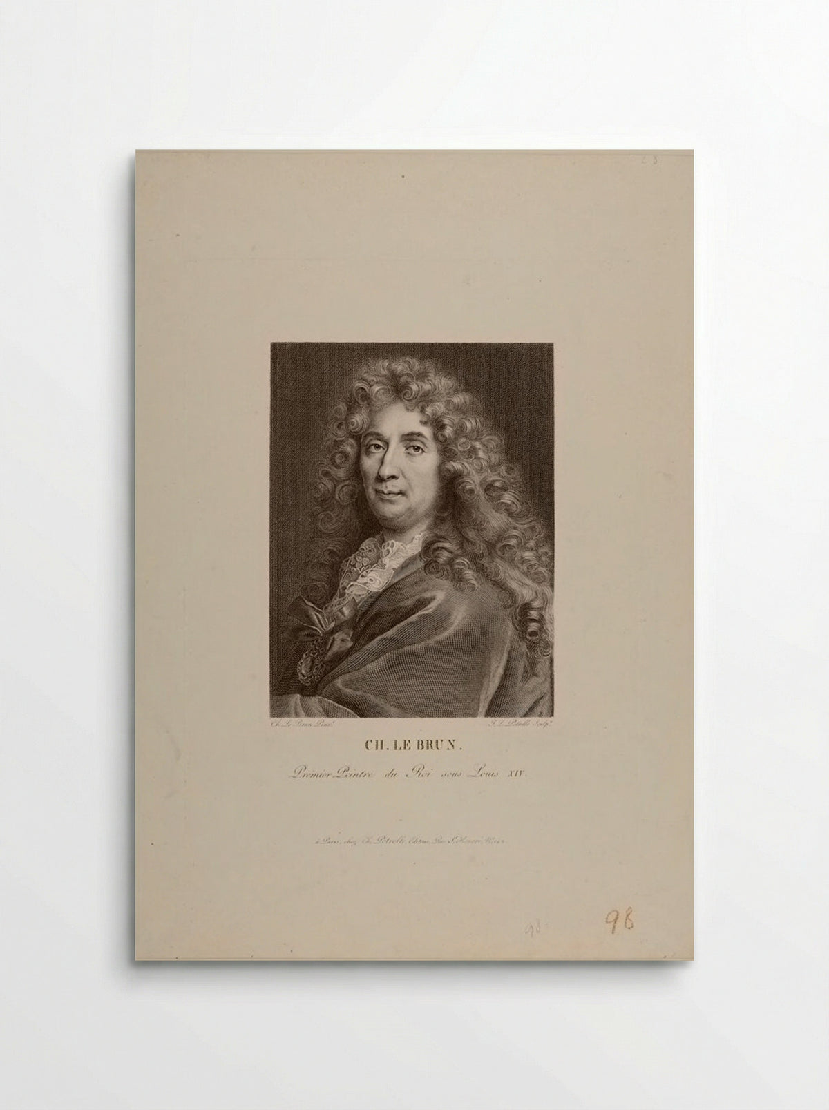 Portrait of Charles Le Brun - Jean Louis Potrelle - Poster