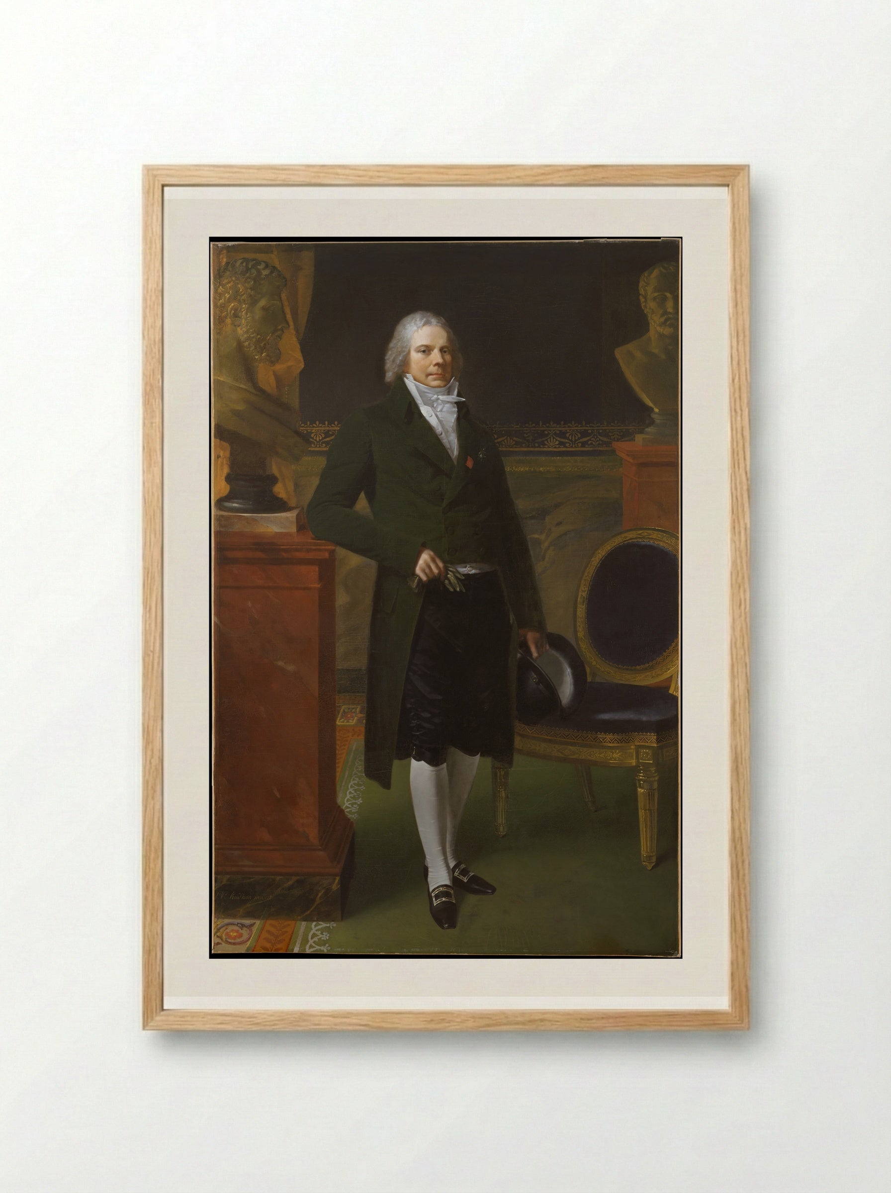 Portrait of Charles Maurice de Talleyrand-Perigord - Pierre-Paul Prud'hon - Framed Print Wood