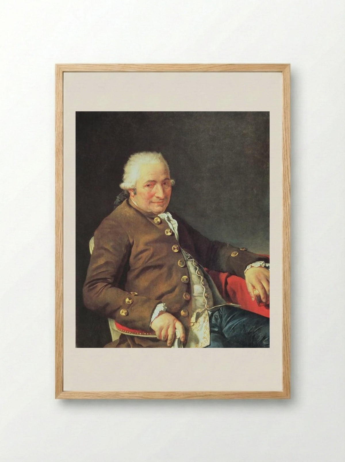 Portrait of Charles-Pierre Pecoul - Jacques-Louis David - Framed Print Wood
