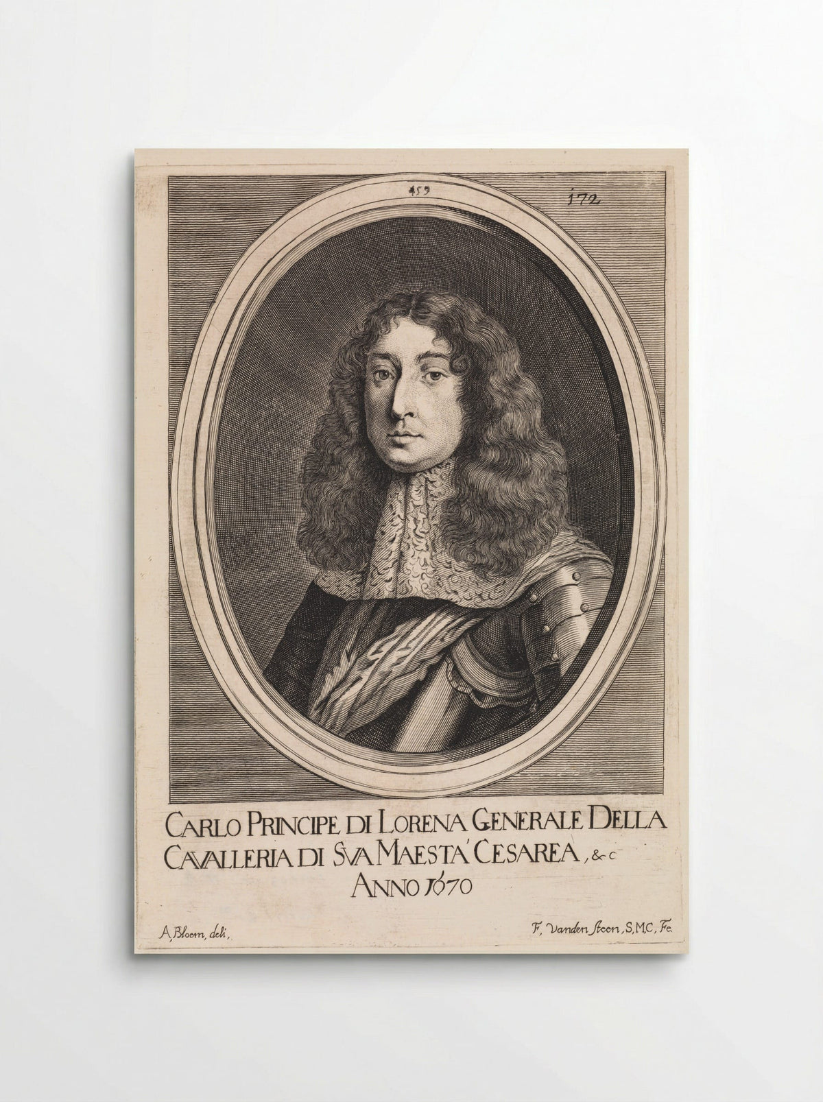 Portrait of Charles V, Duke of Lorraine - Giovanni Battista Hacque - Poster
