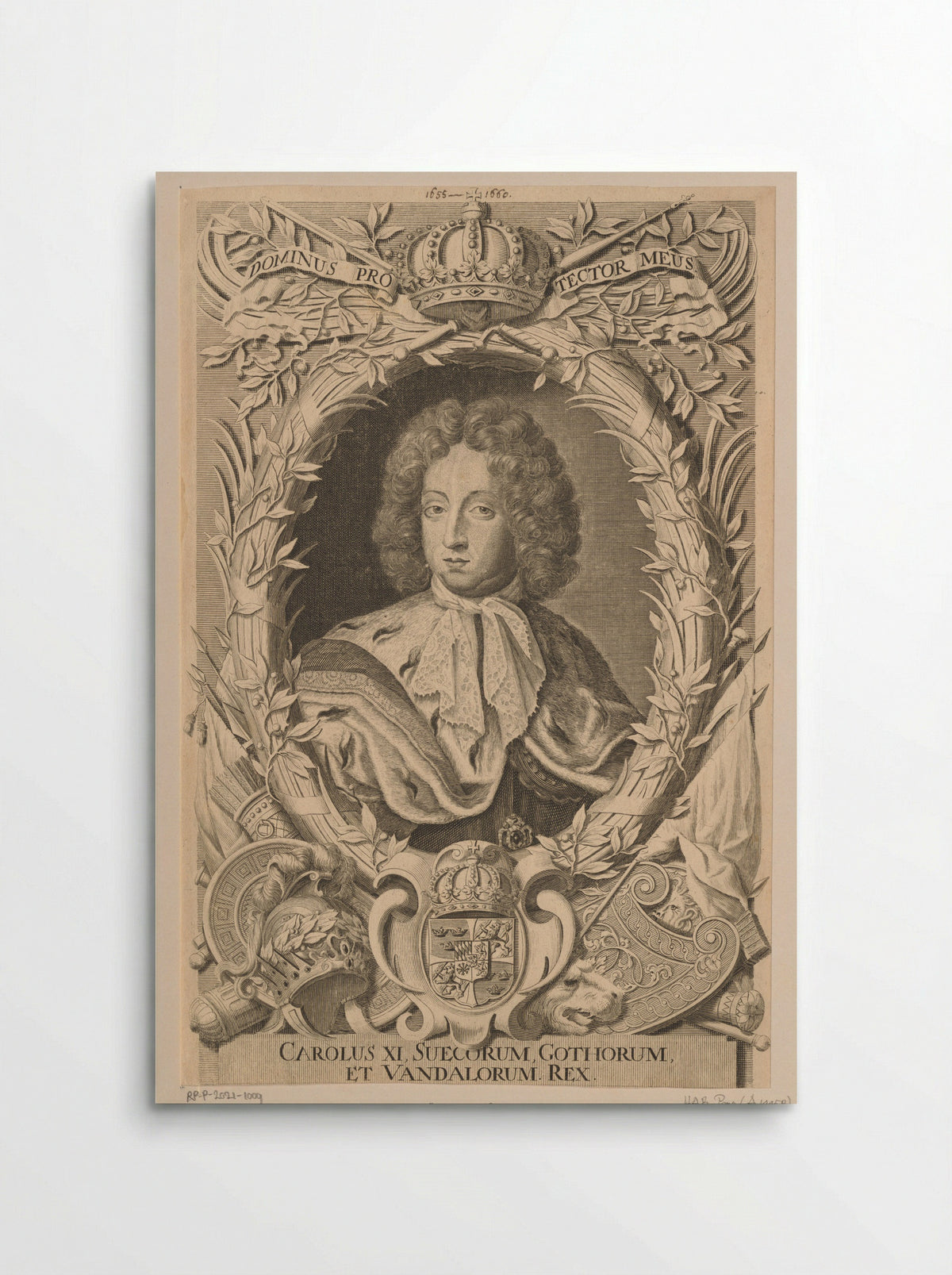 Portrait of Charles XI, King of Sweden - Samuel Blesendorf - Poster