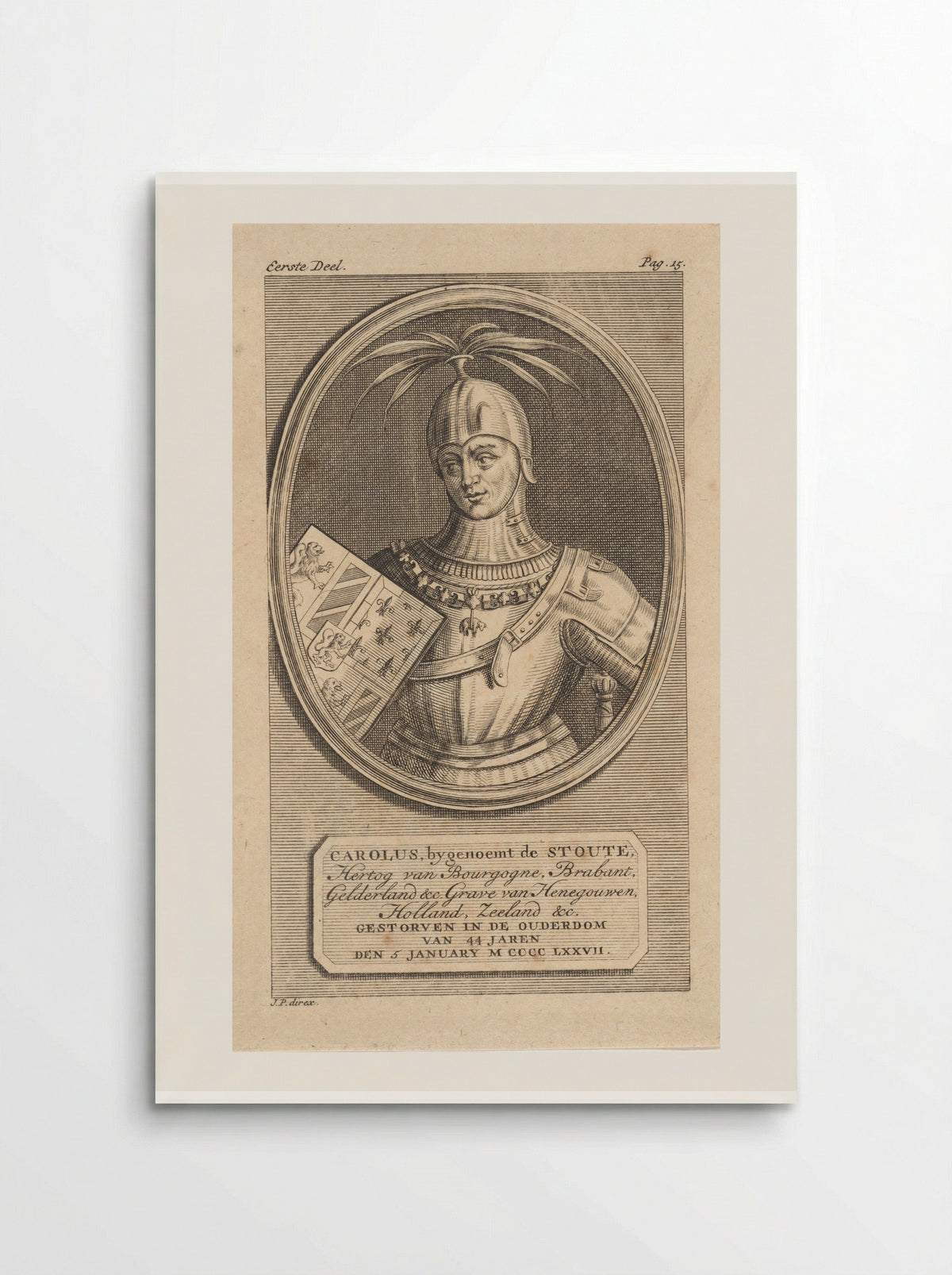 Portrait of Charles the Bold, Duke of Burgundy - Jan Punt - Poster