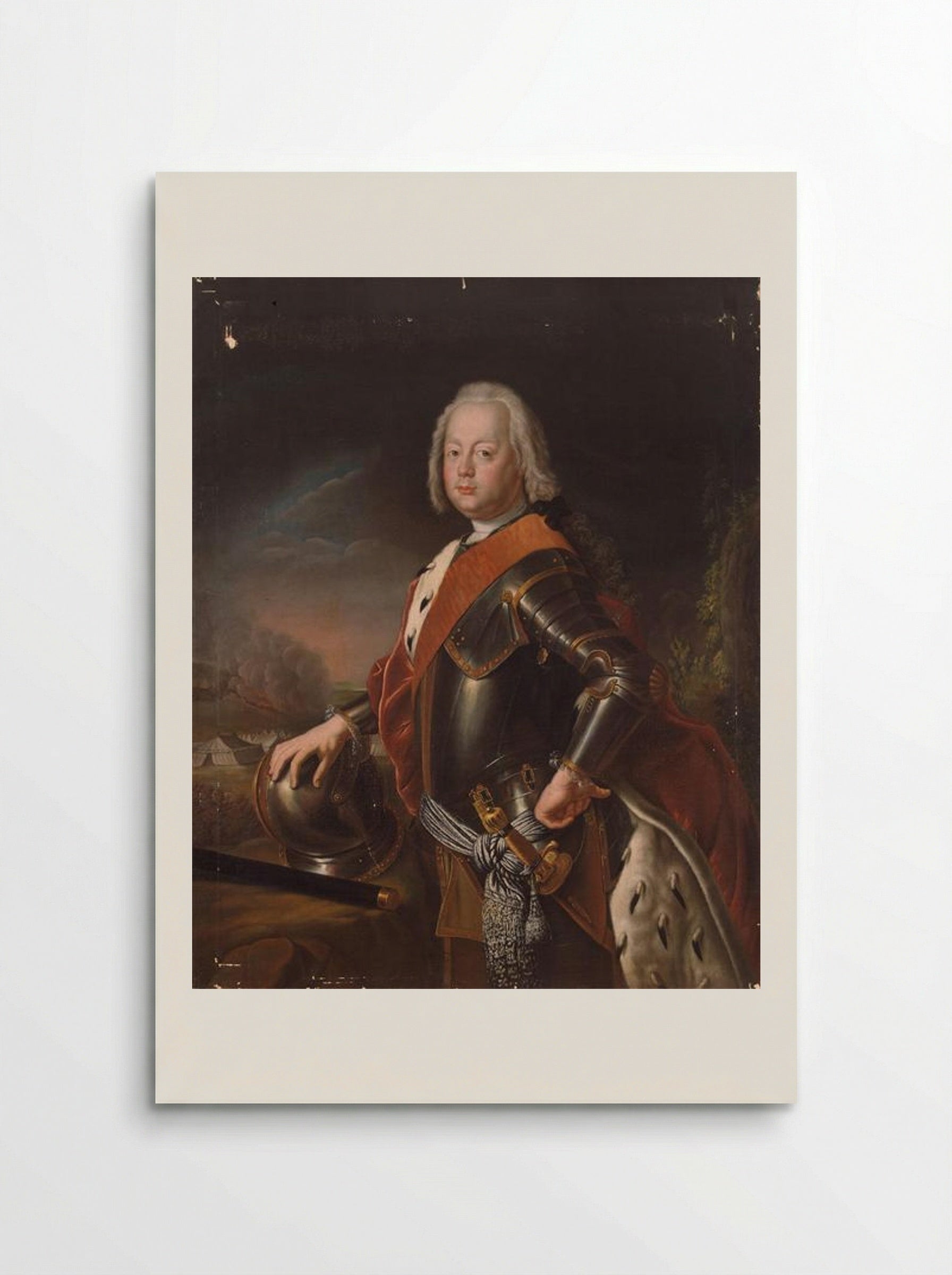 Portrait of Christian August, Prince of Anhalt-Zerbst - Antoine Pesne - Poster