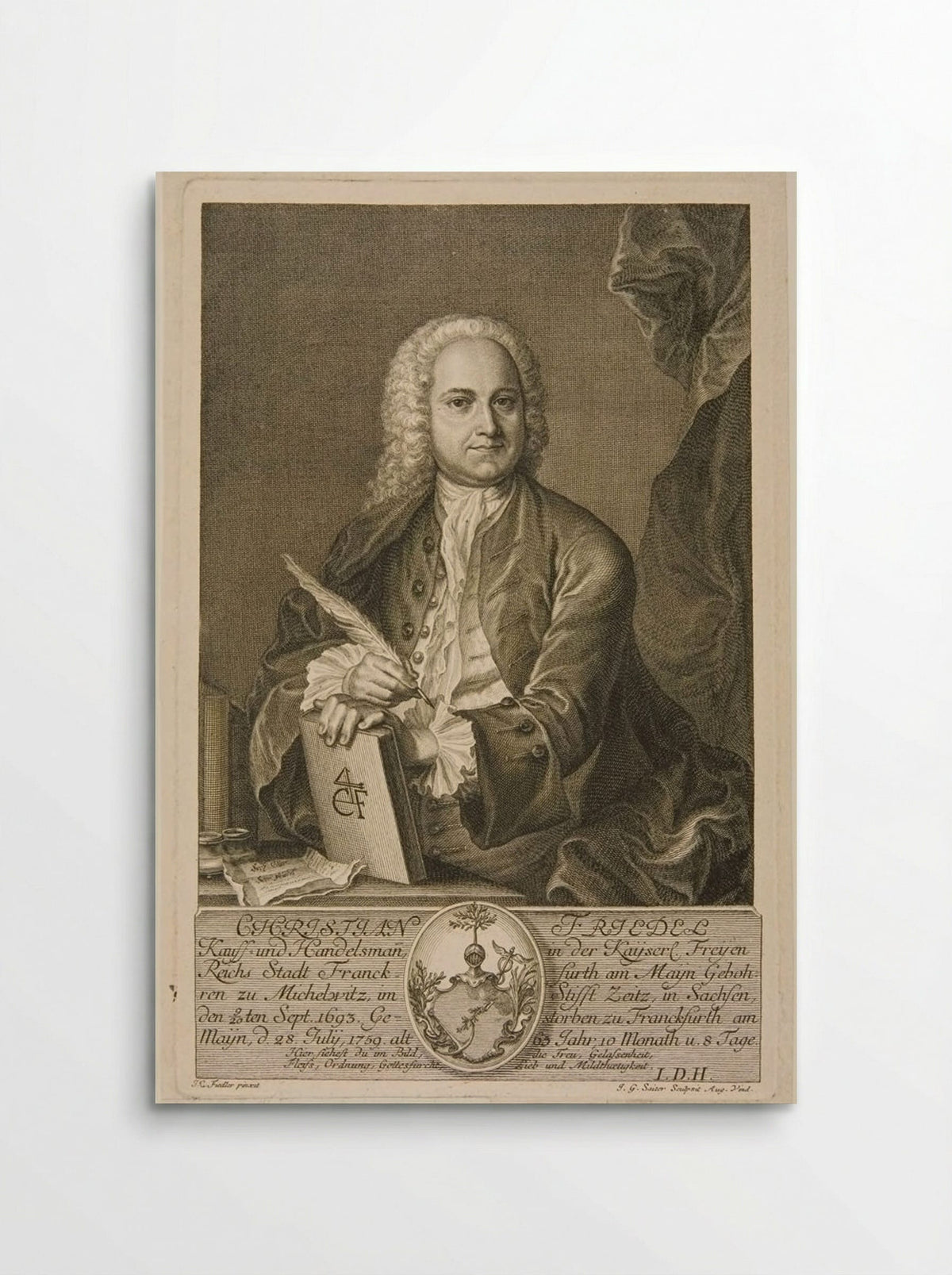 Portrait of Christian Friedel - Johann Gottfried Saiter - Poster