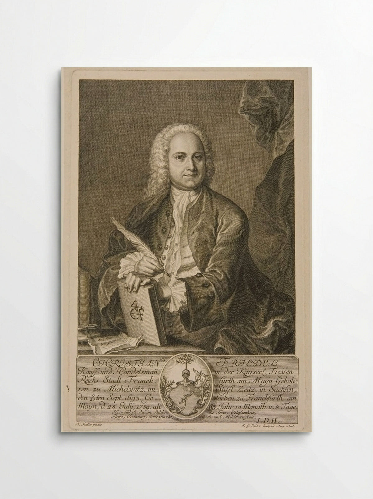 Portrait of Christian Friedel - Johann Gottfried Saiter - Poster