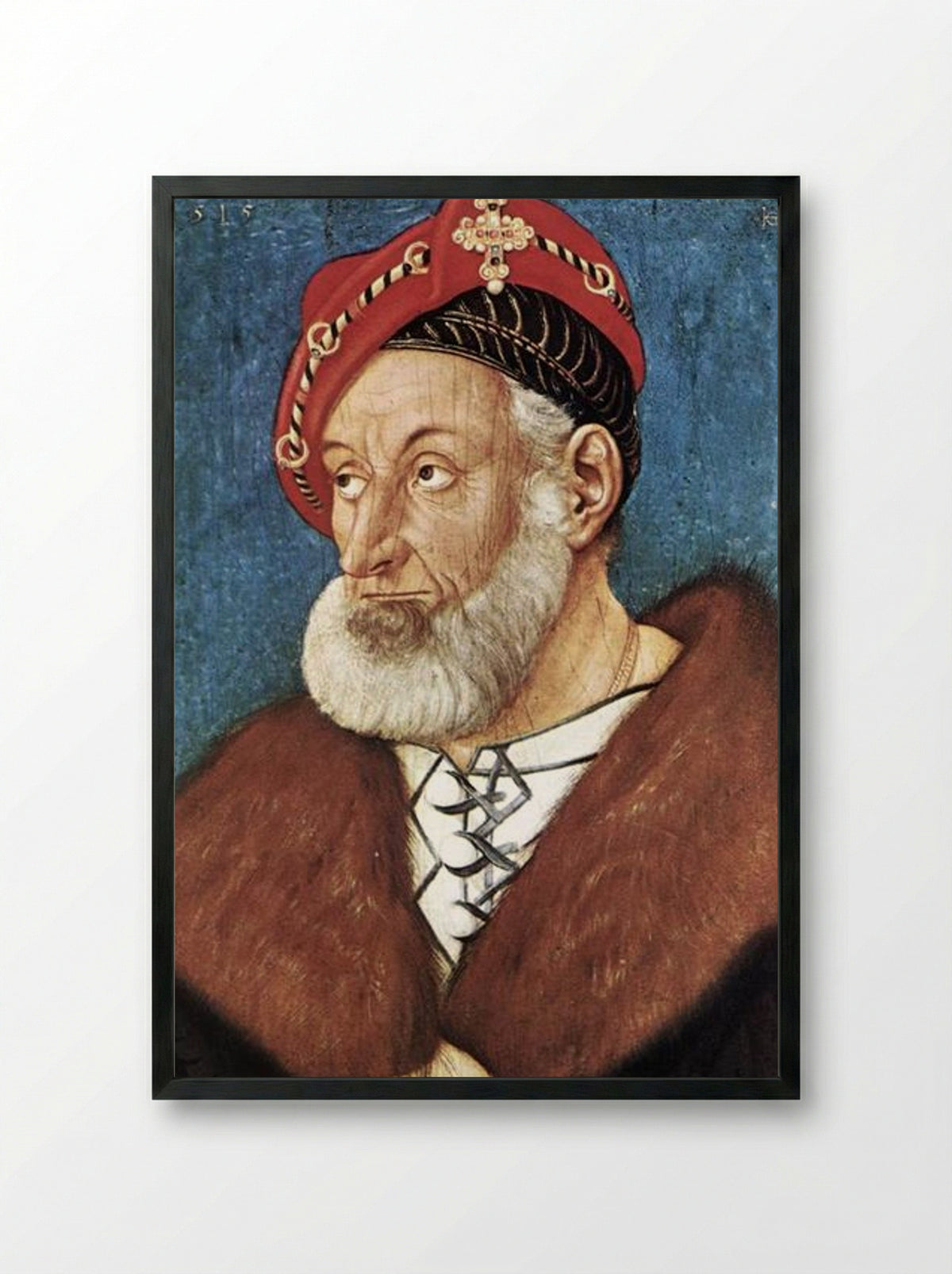 Portrait of Christoph I, Margrave of Baden - Hans Baldung - Framed Print Black