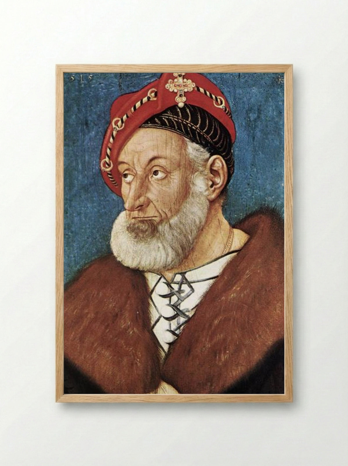 Portrait of Christoph I, Margrave of Baden - Hans Baldung - Framed Print Wood