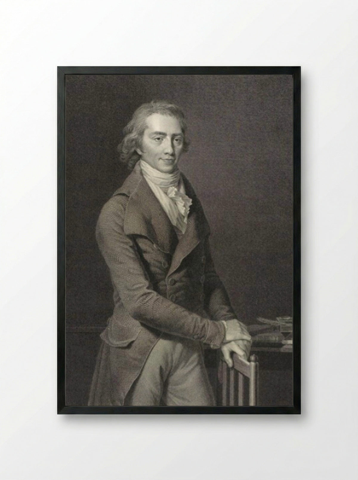 Portrait of Christoph Wilhelm Hufeland - Johann Friedrich Wilhelm Müller - Framed Print Black