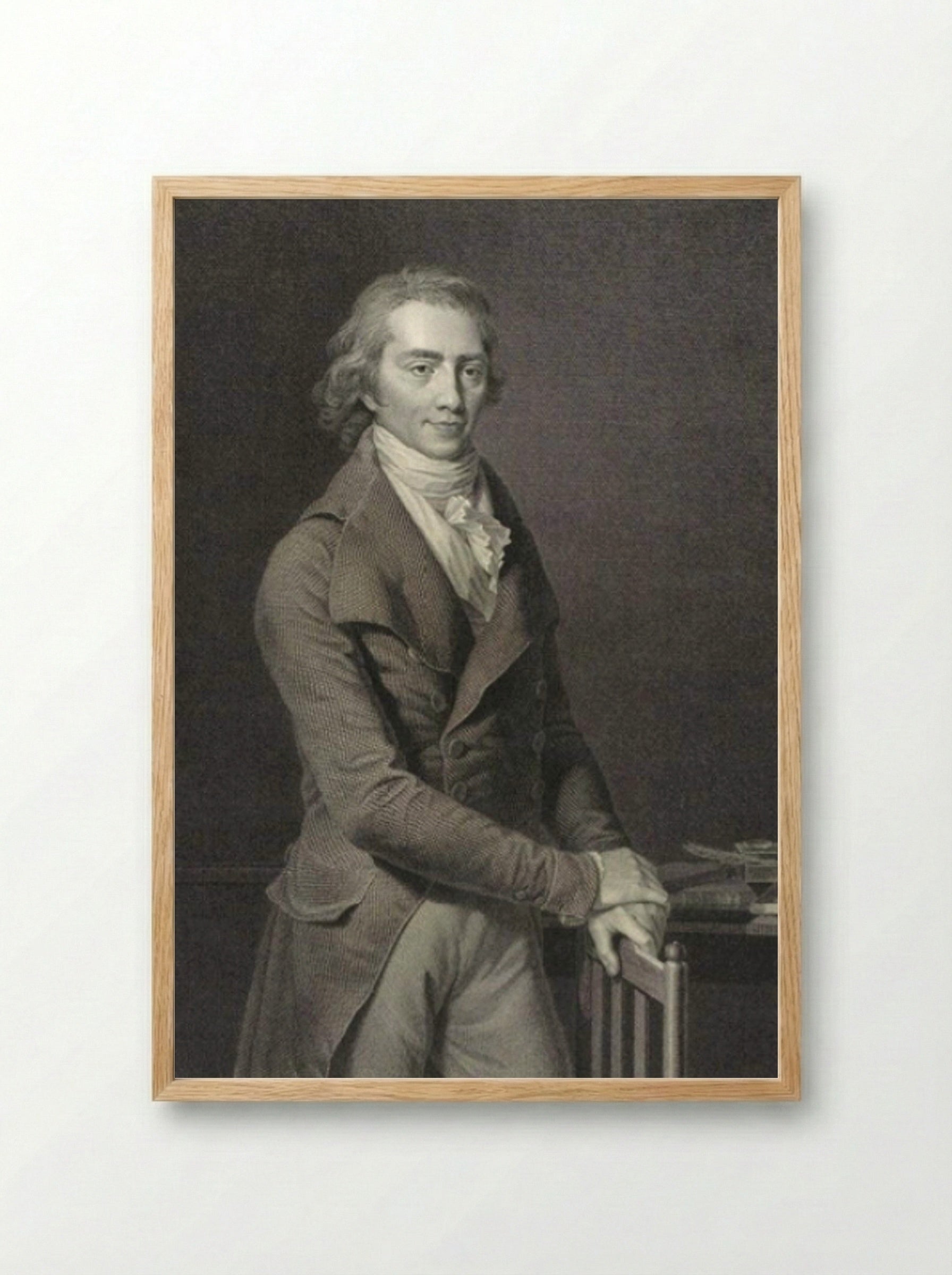 Portrait of Christoph Wilhelm Hufeland - Johann Friedrich Wilhelm Müller - Framed Print Wood