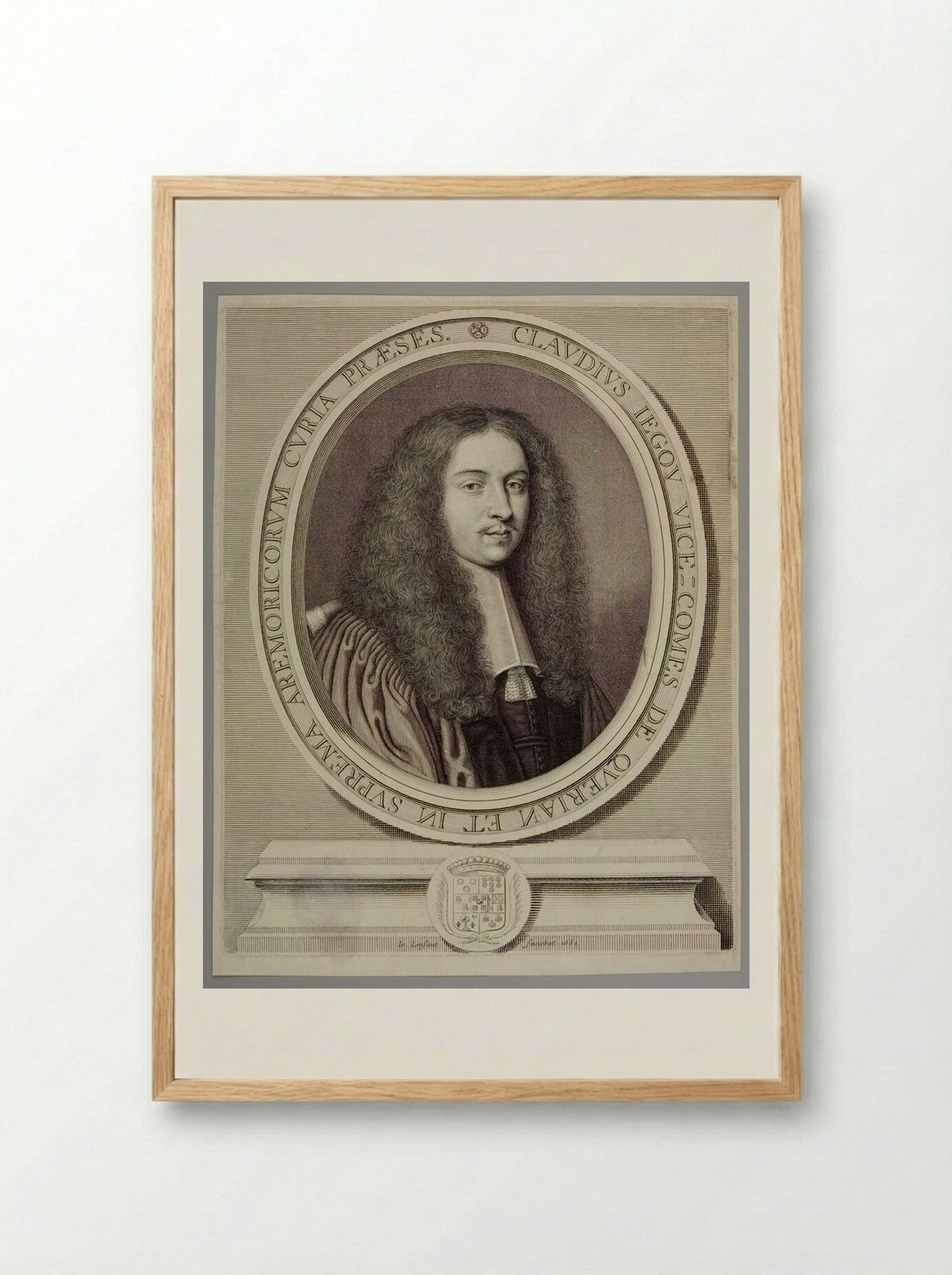 Portrait of Claudius Jegou - Jean Lenfant - Framed Print Wood