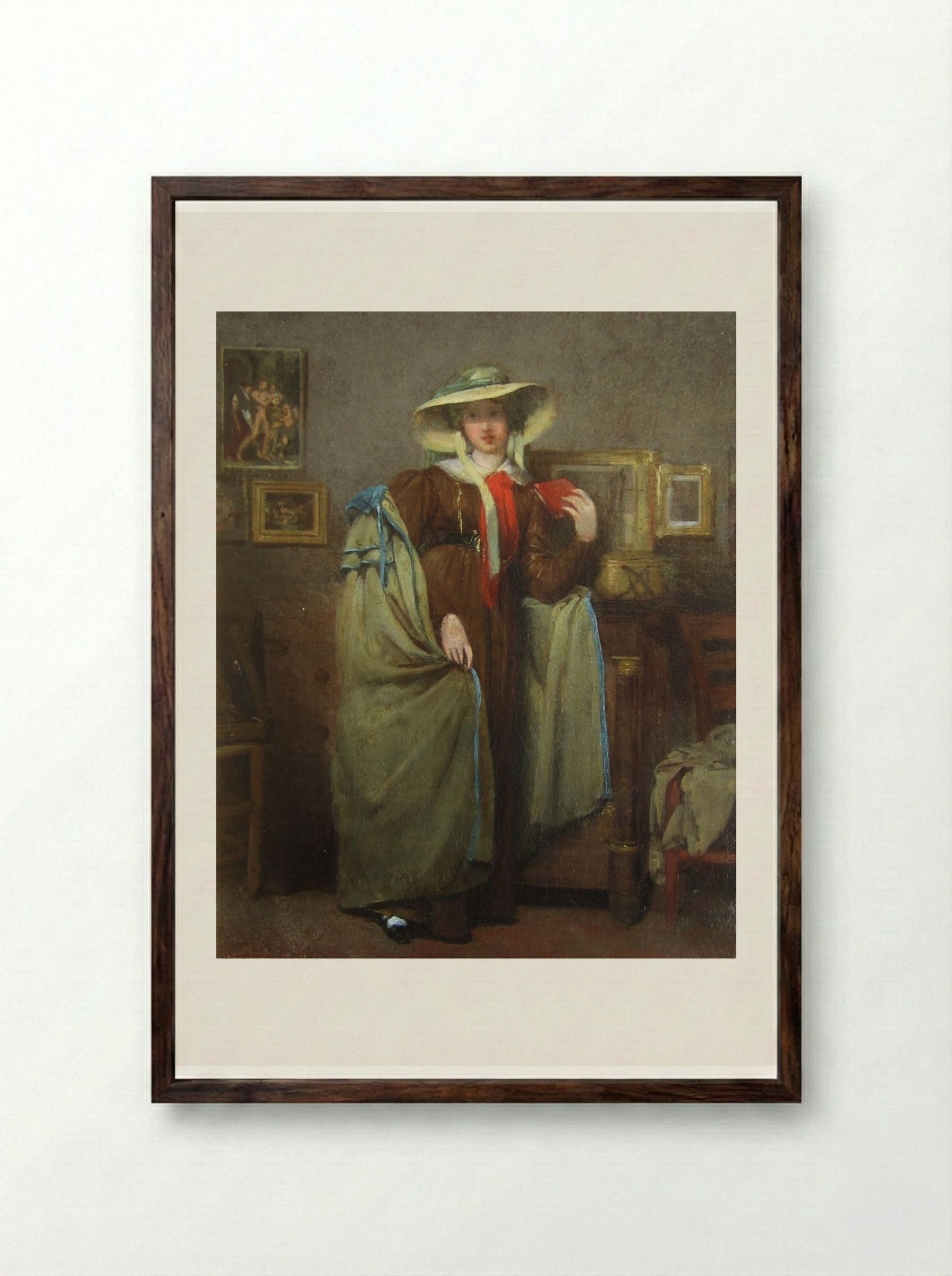 Portrait of Constance Mayer - Pierre-Paul Prud'hon - Framed Print Dark Wood