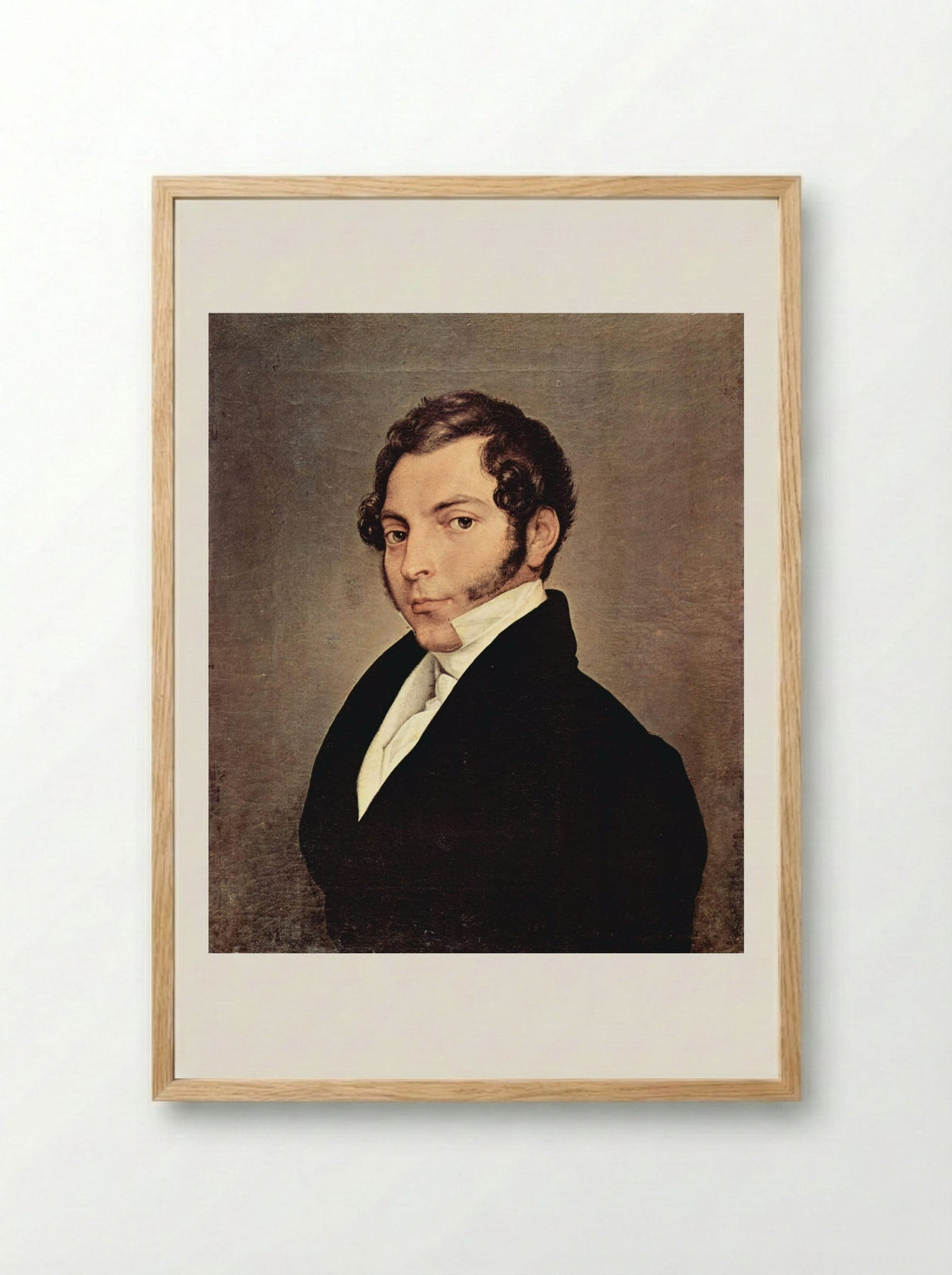 Portrait of Conte Ninni - Francesco Hayez - Framed Print Wood