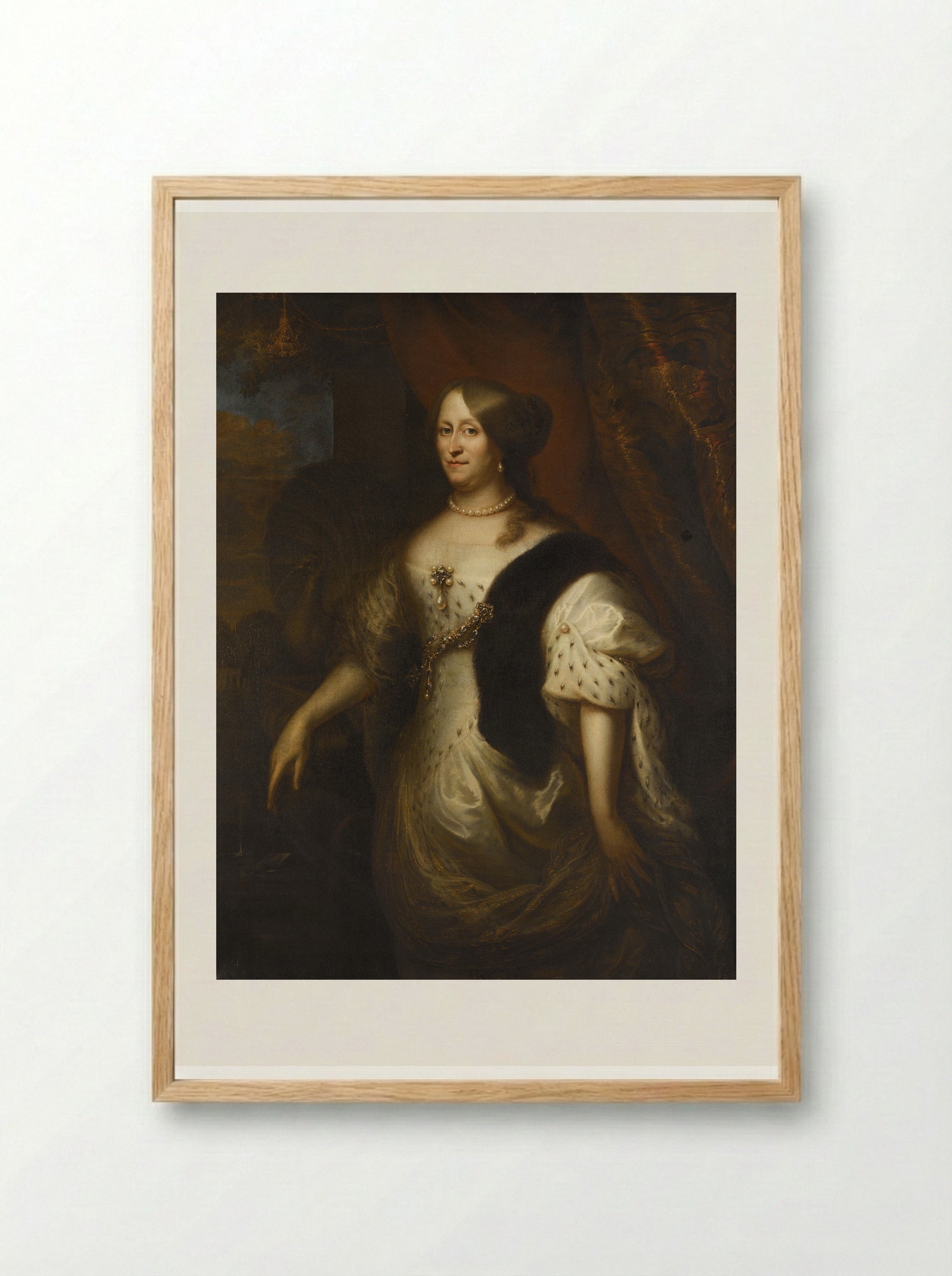 Portrait of Cornelia Teding van Berkhout - Jan Lievens - Framed Print Wood
