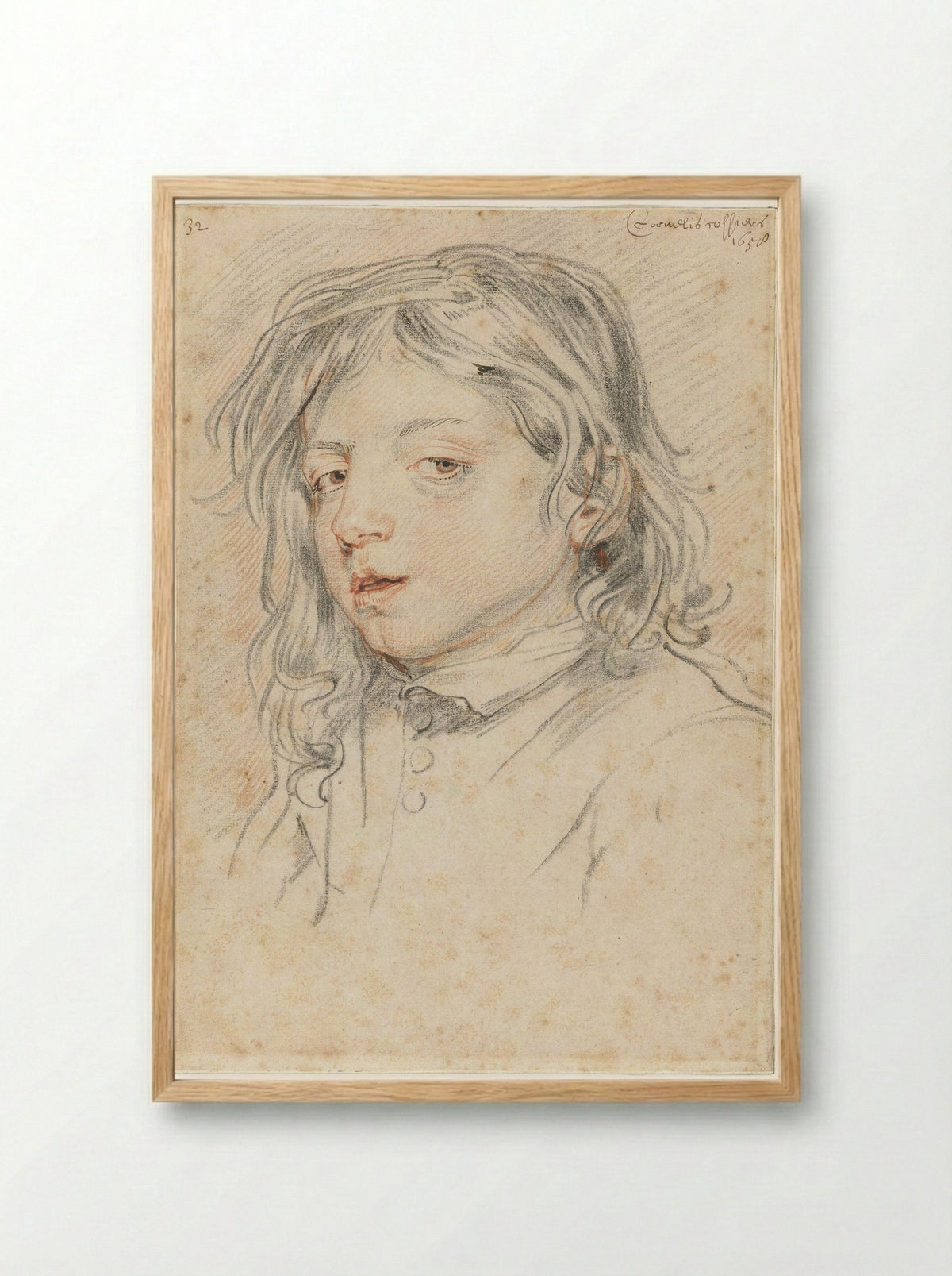 Portrait of Cornelis Cossiers - Jan Cossiers - Framed Print Wood